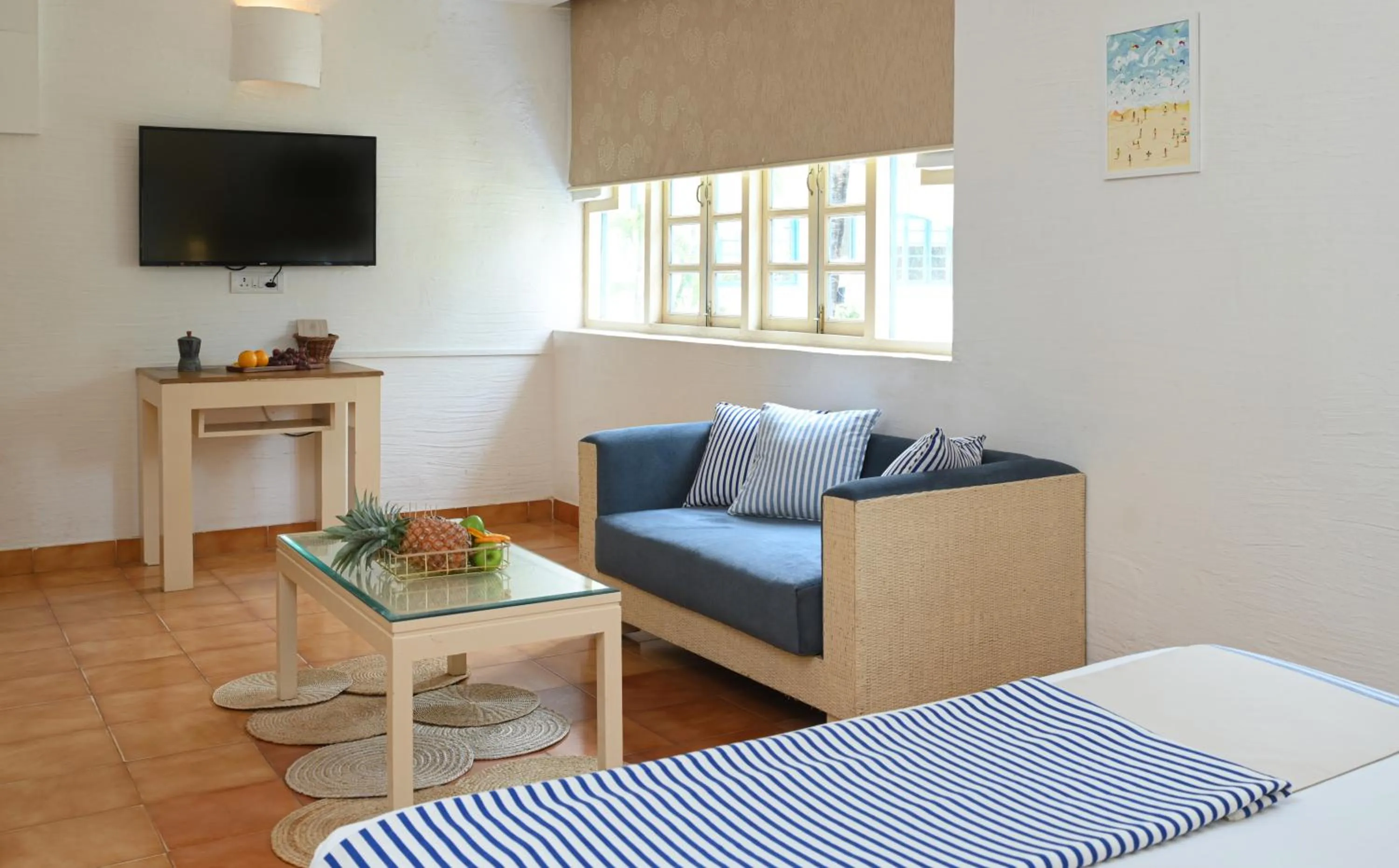 Seating area, Bed in Soul Vacation Resort and Spa,Colva