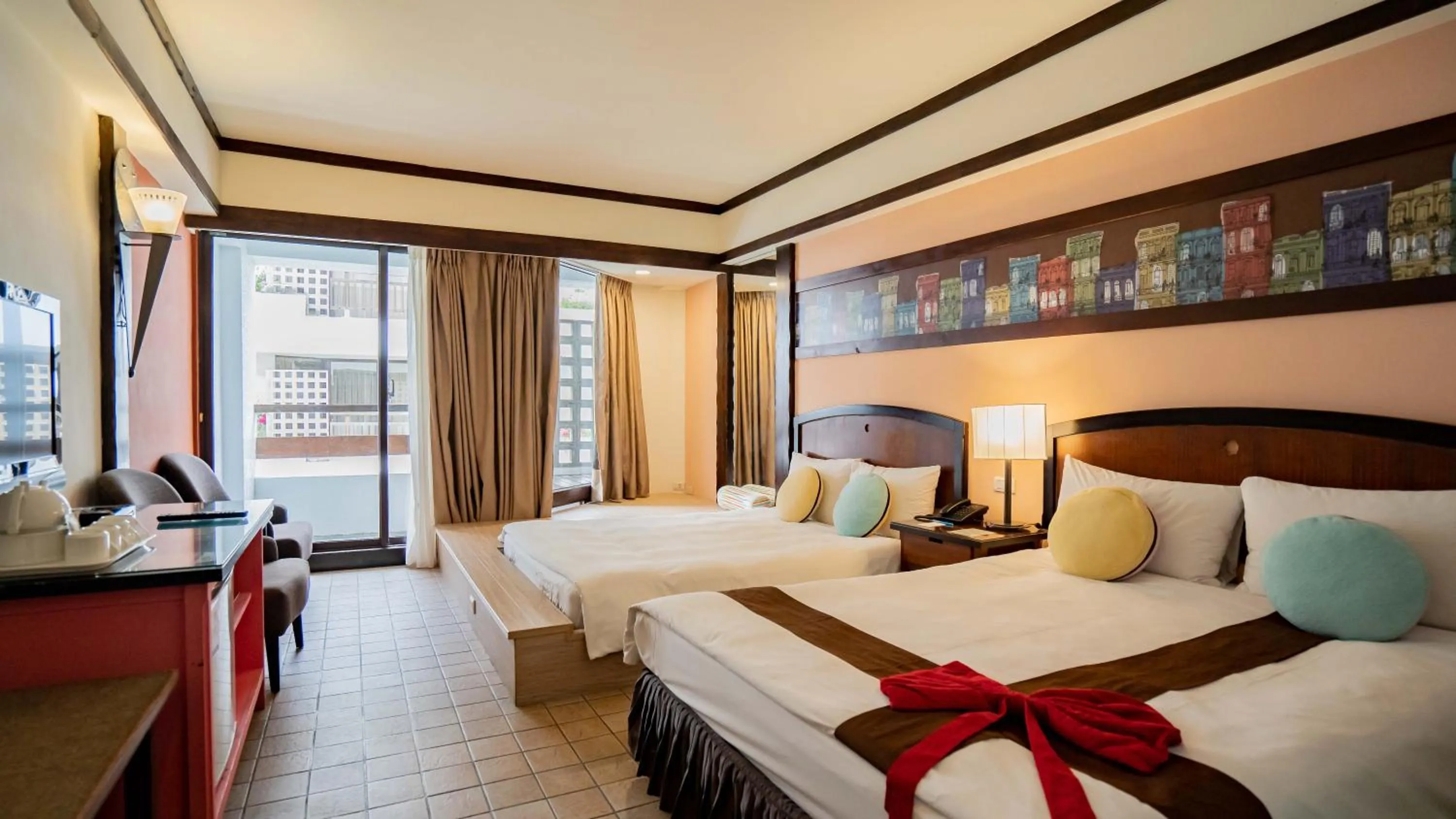 Bed in Yoho Beach Resort Kenting