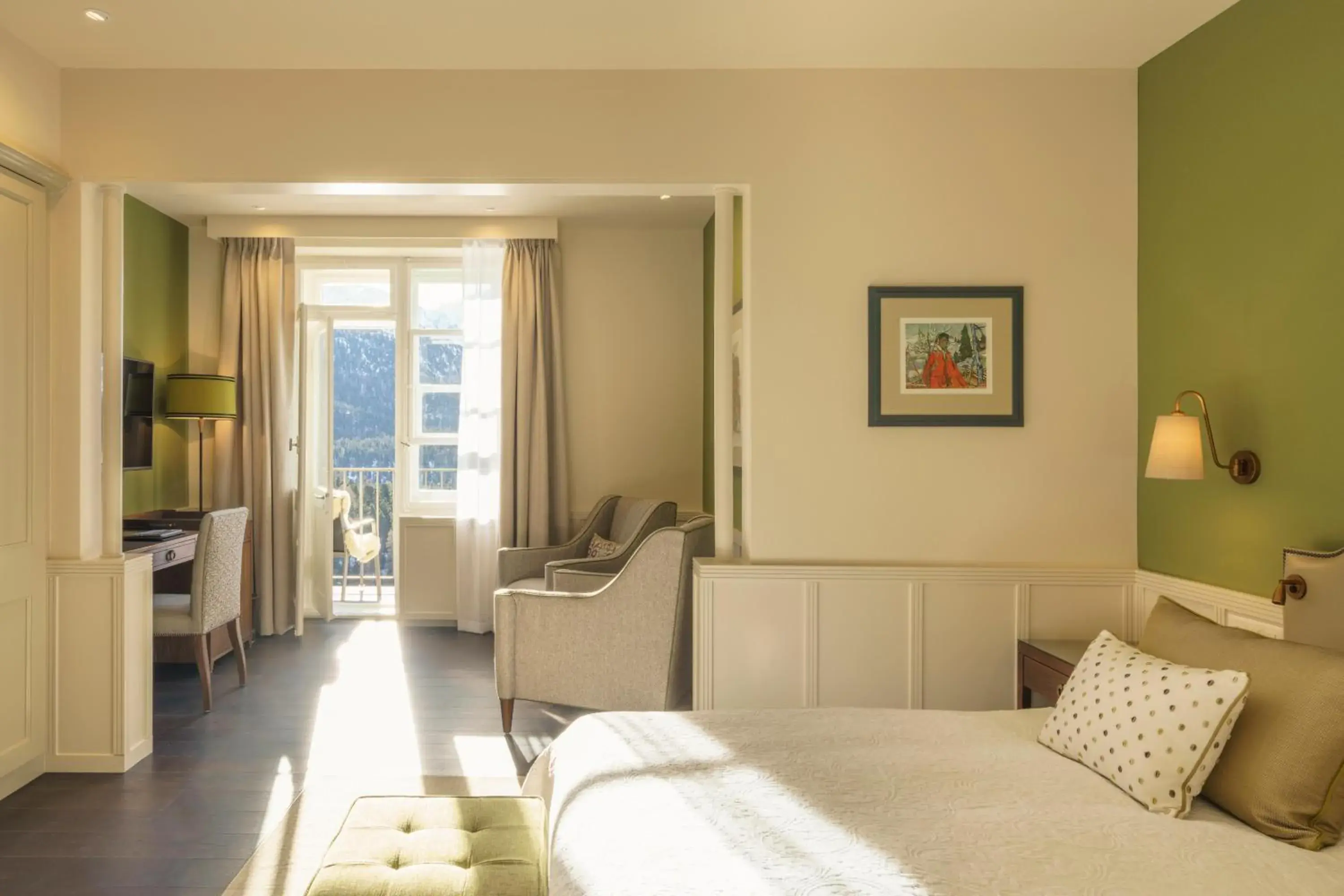 Bedroom, Bed in Suvretta House Bedroom, Bed in Suvretta House