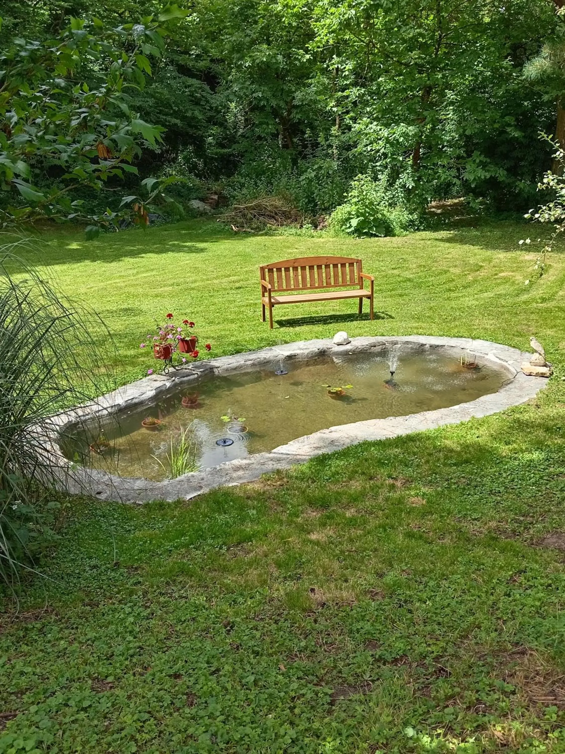 Garden view in Chambres d'hotes du Moulin
