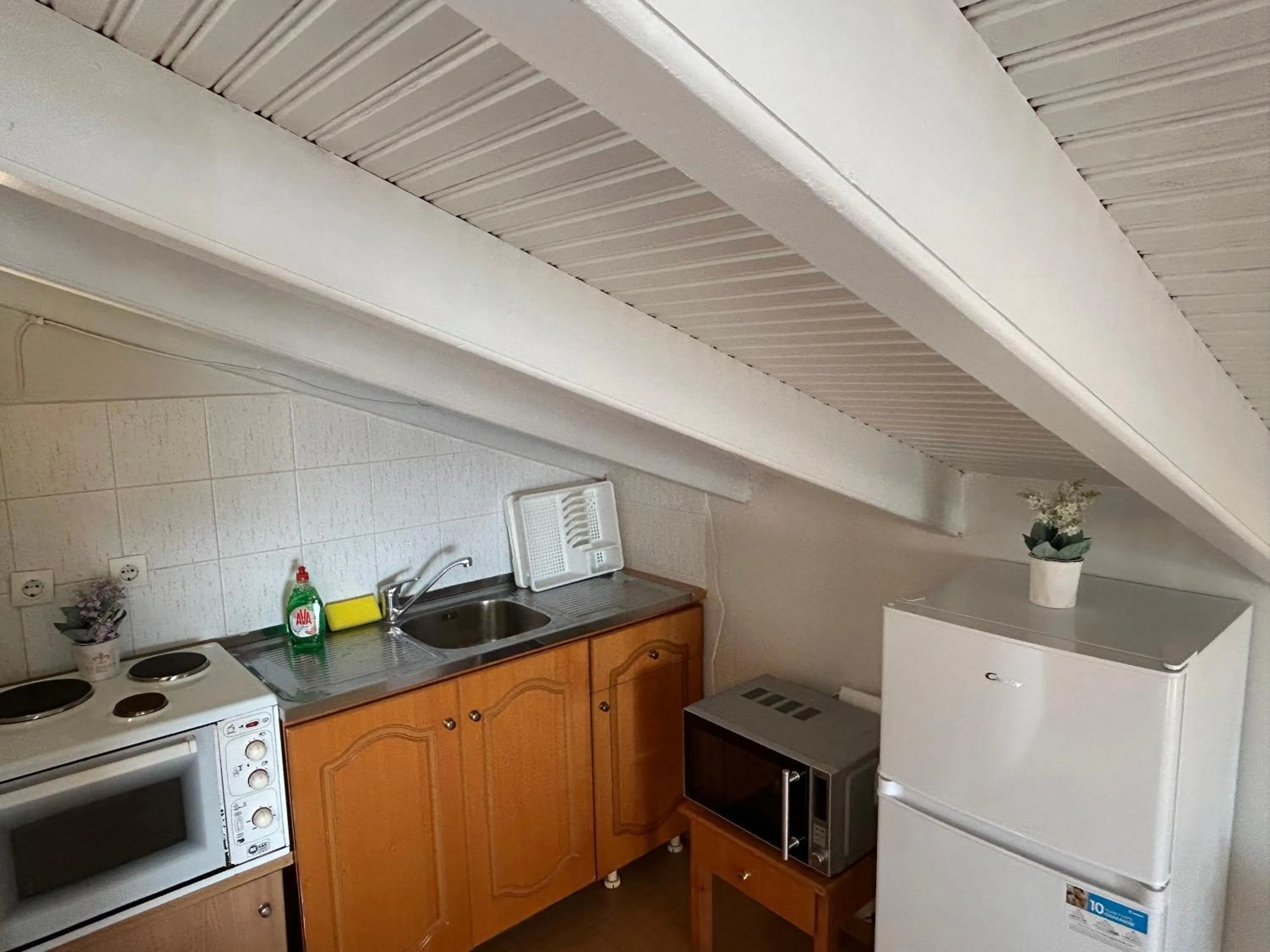 Kitchen or kitchenette in Brati II Beach Hotel