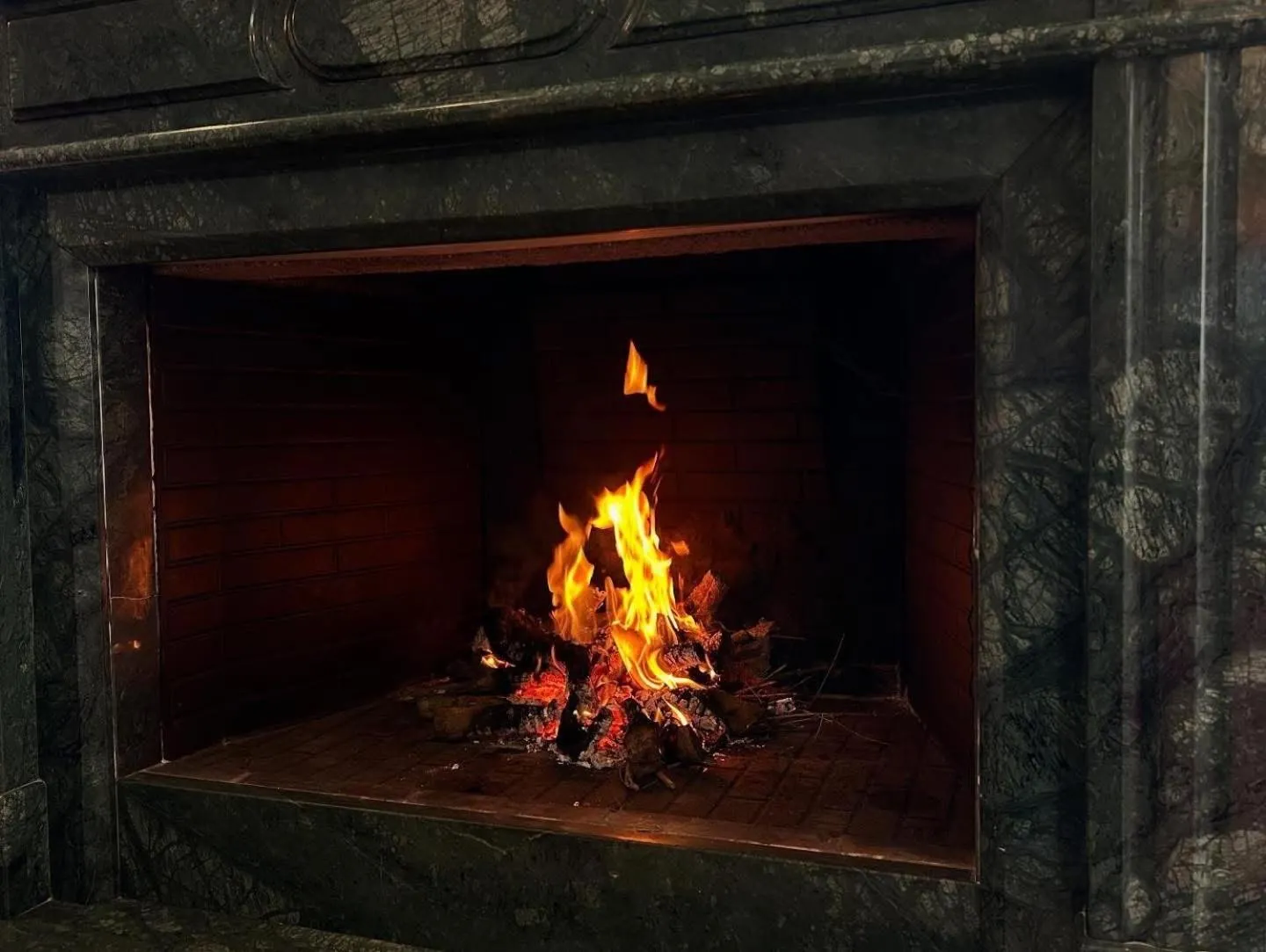 fireplace in Brati II Beach Hotel