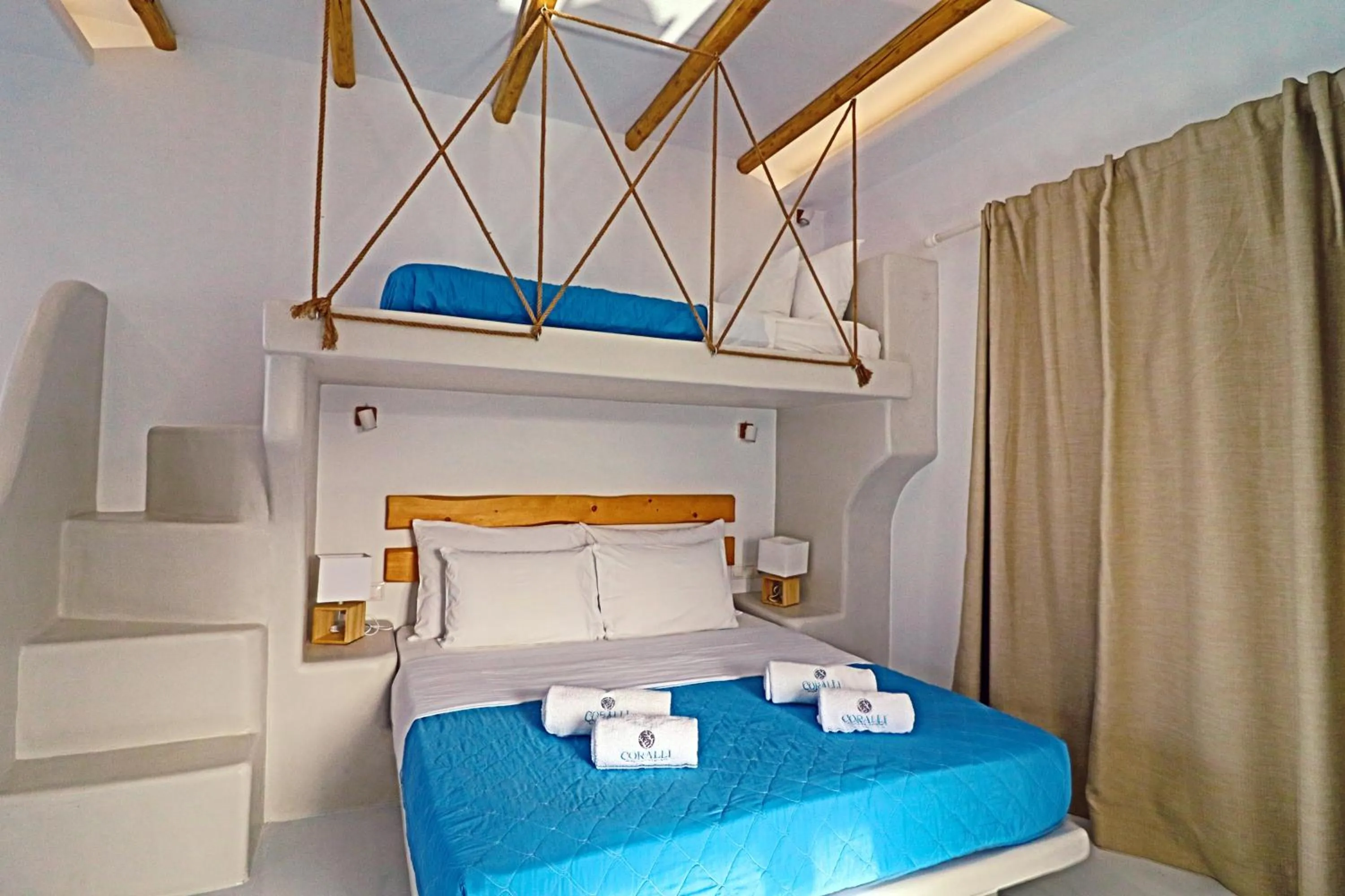Bedroom, Bed in Coralli Beach Apartments