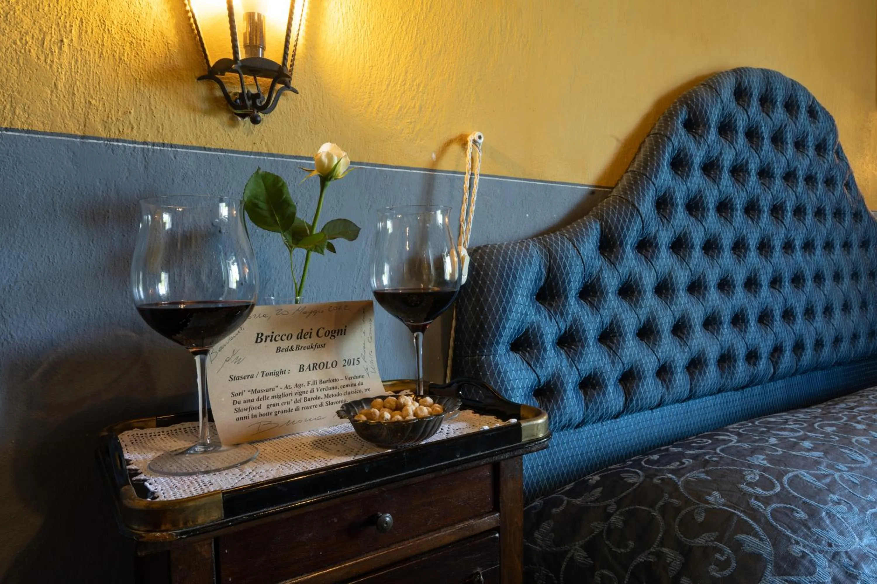 Food and drinks in Villa Bricco dei Cogni