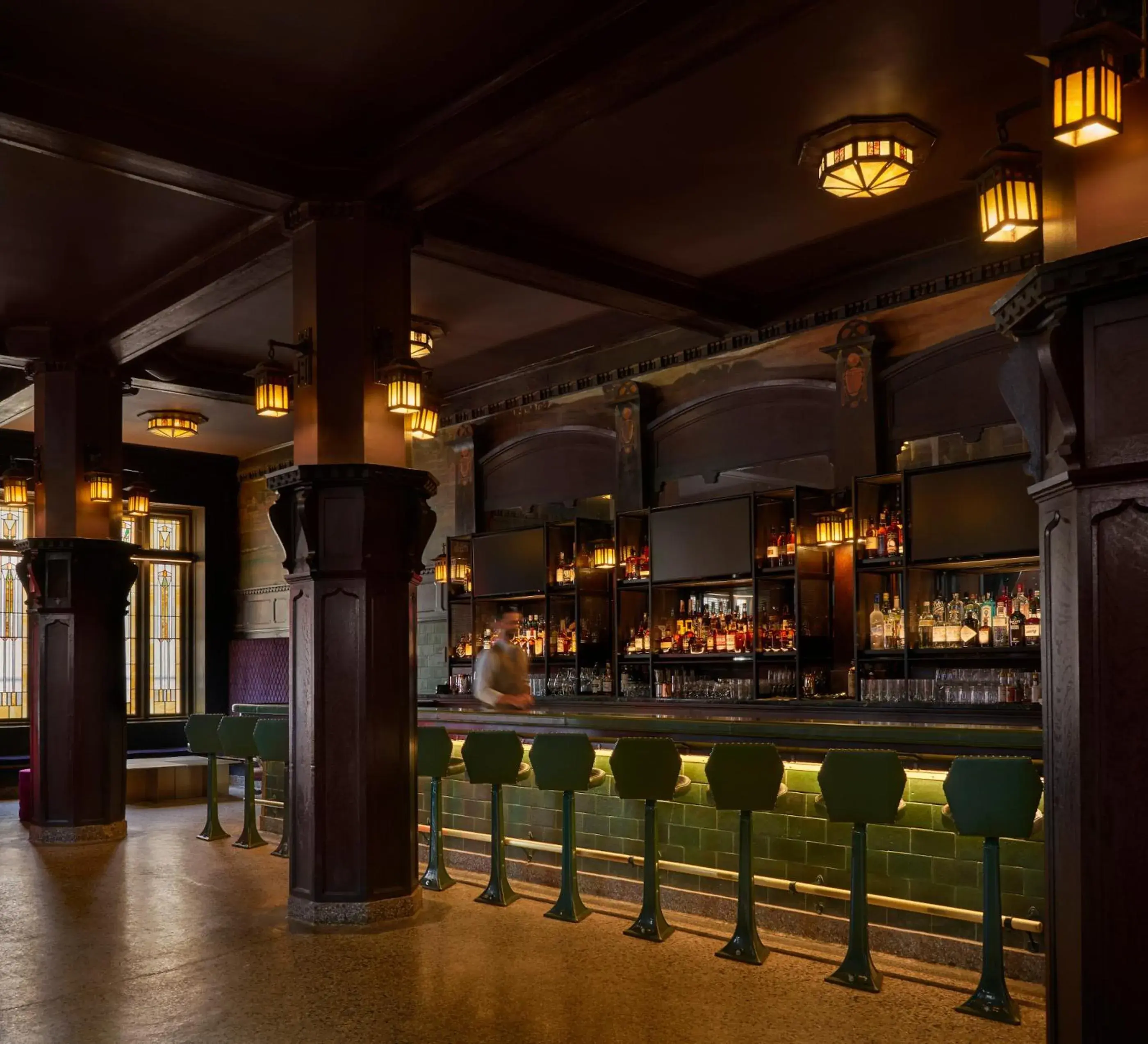 Lounge or bar in Hotel Savoy Kansas City, Tapestry Collection by Hilton Lounge or bar in Hotel Savoy Kansas City, Tapestry Collection by Hilton