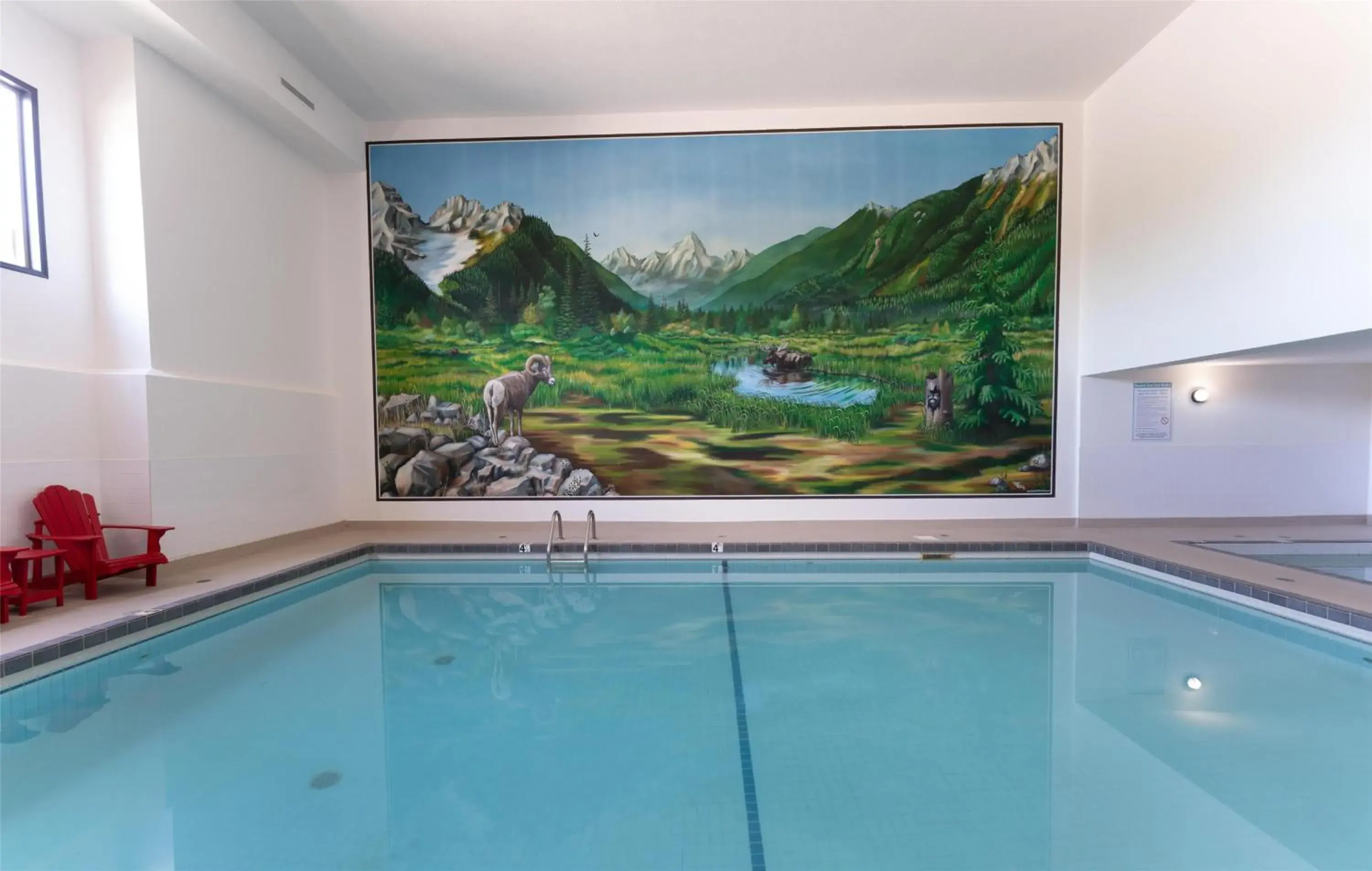 Pool view in Prestige Radium Hot Springs Resort, WorldHotels Crafted Pool view in Prestige Radium Hot Springs Resort, WorldHotels Crafted