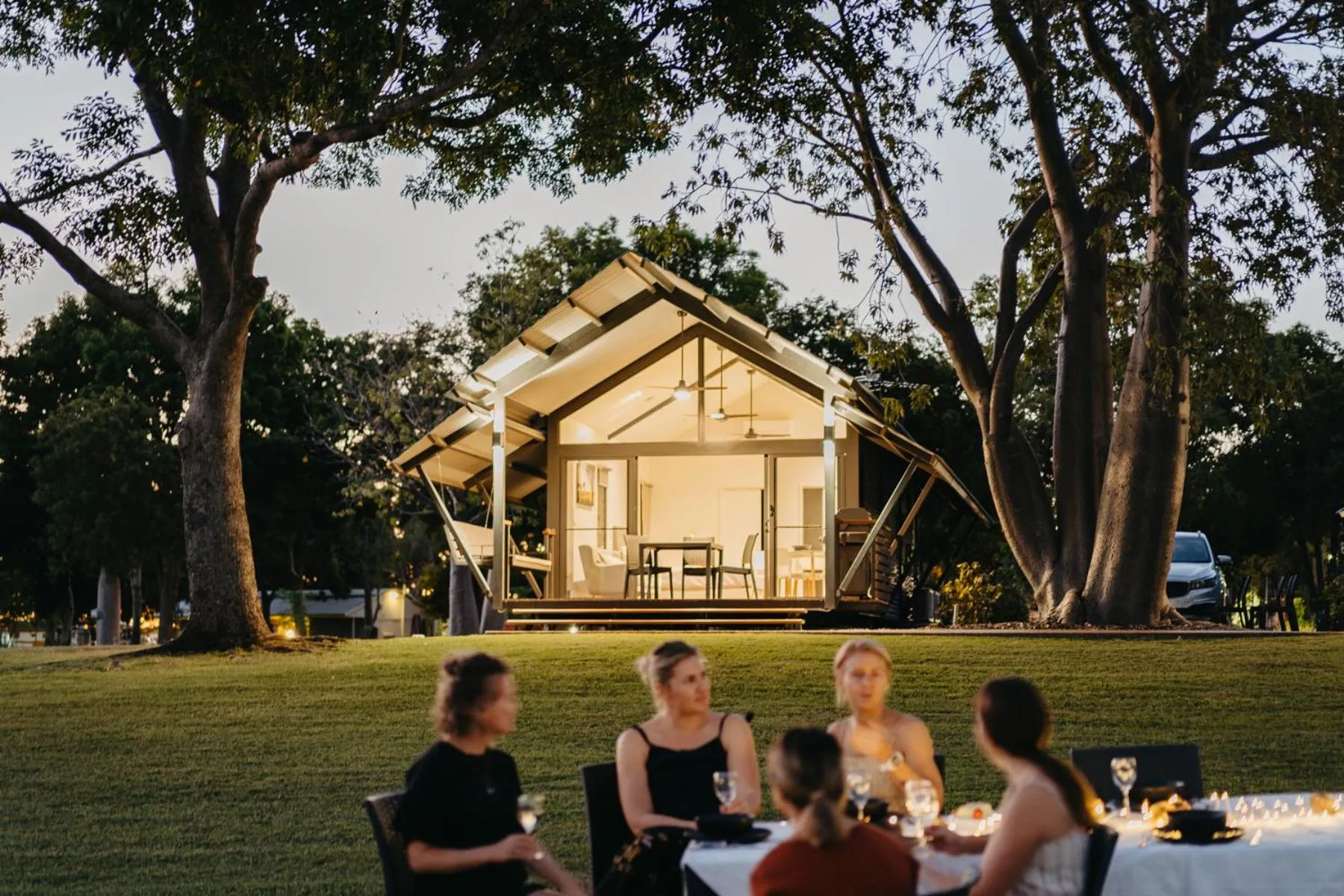 Patio in Kimberleyland Waterfront Holiday Park