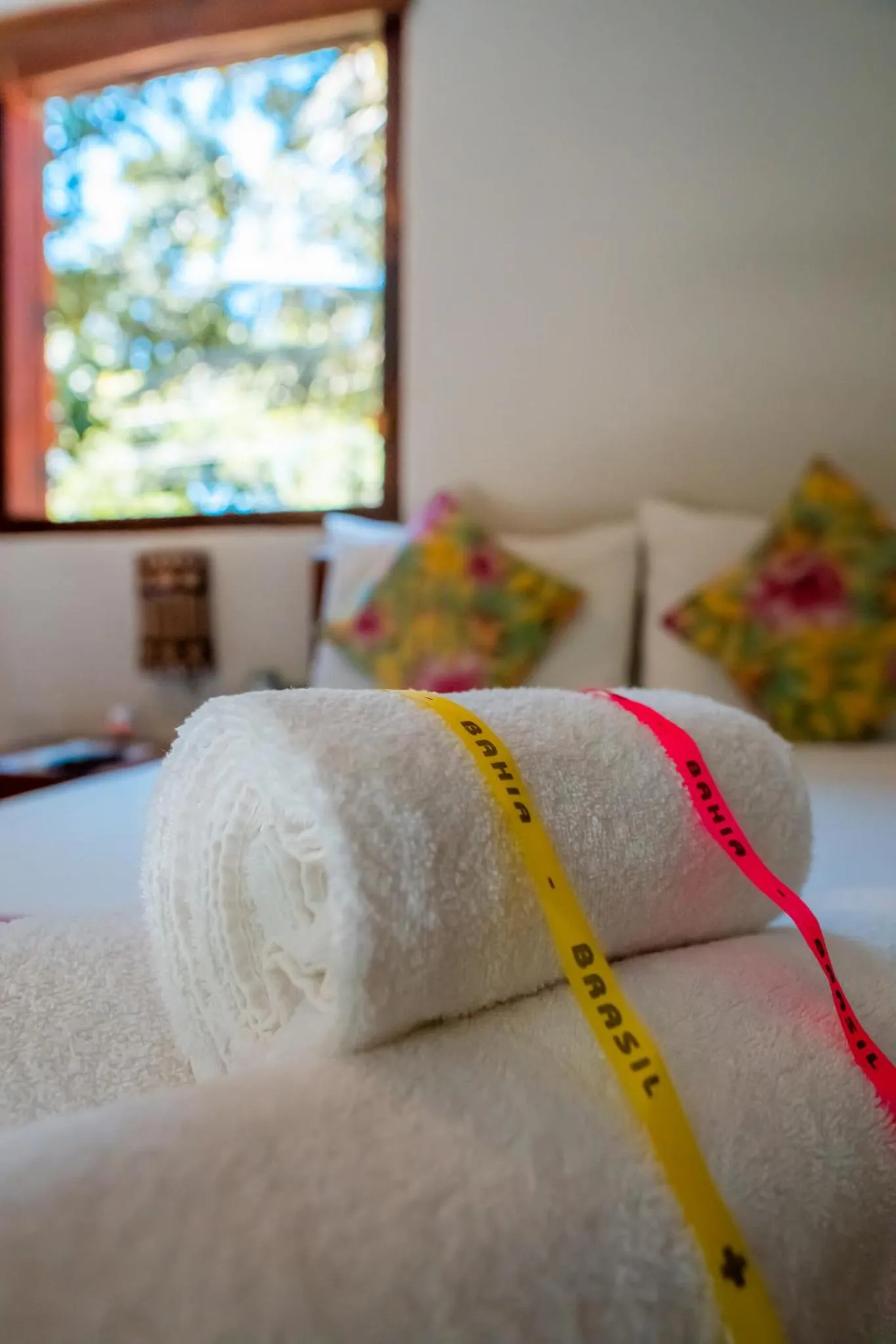 Bed in Pousada Bambu