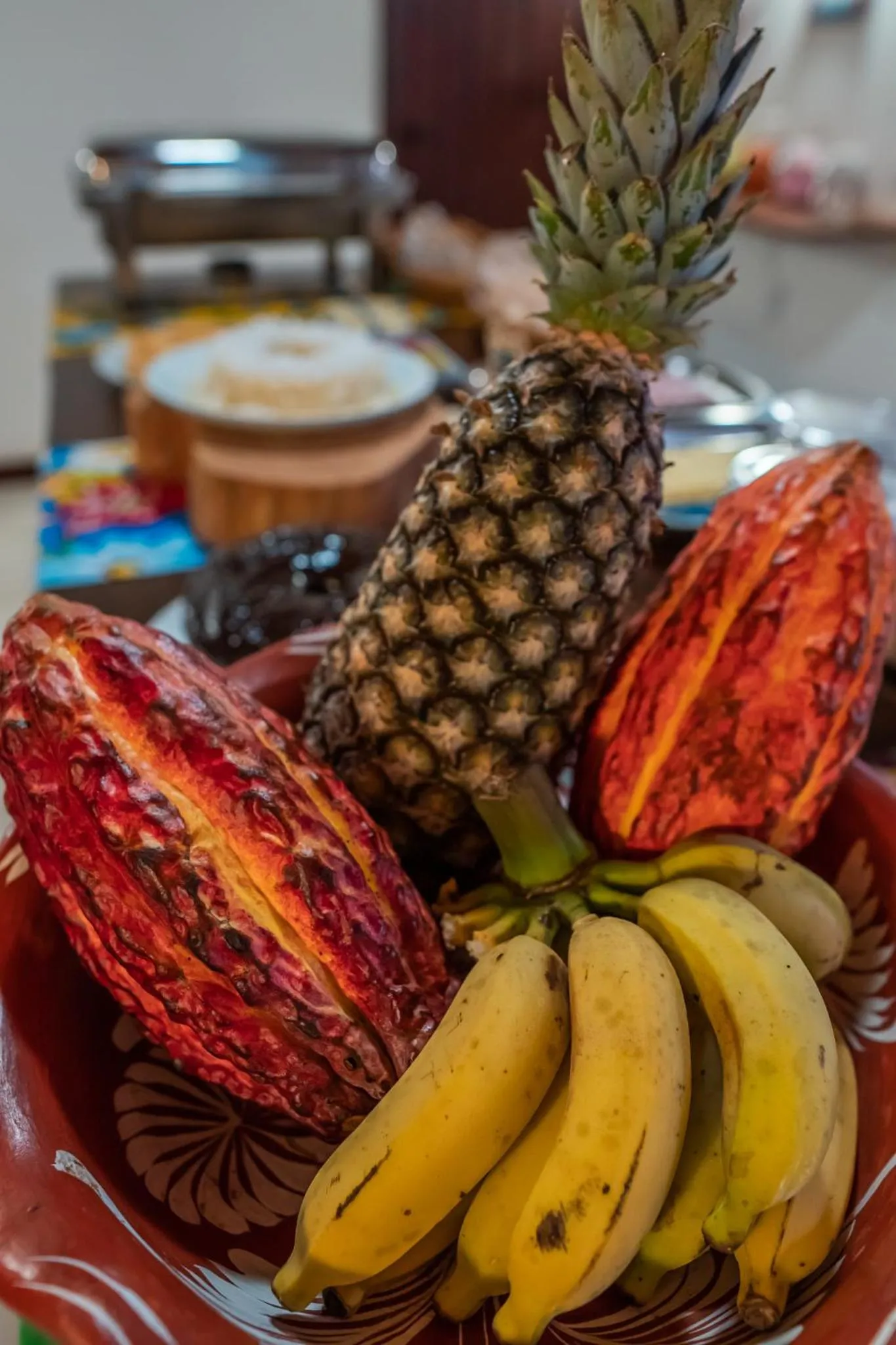 Buffet breakfast in Pousada Bambu