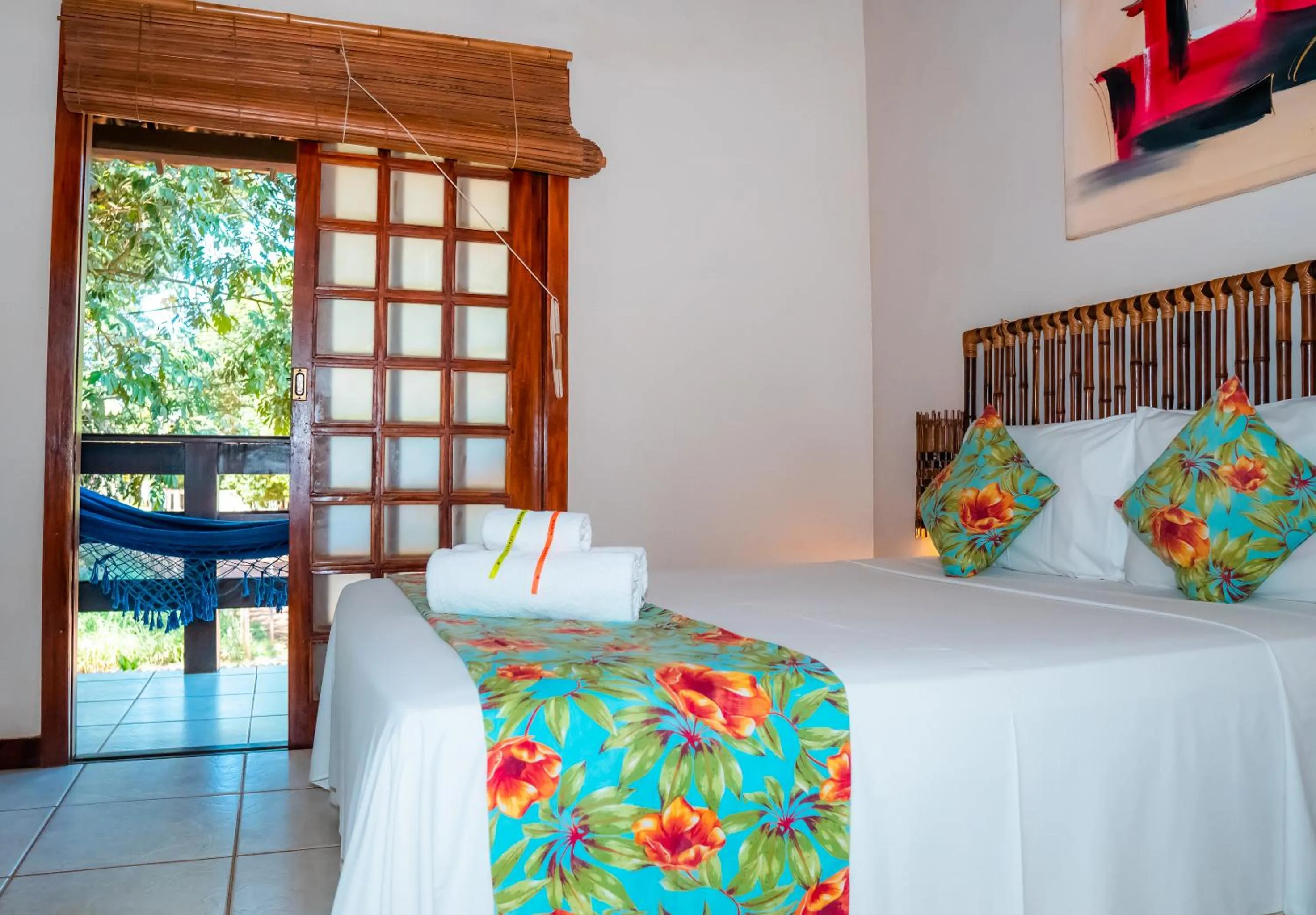 Bed in Pousada Bambu