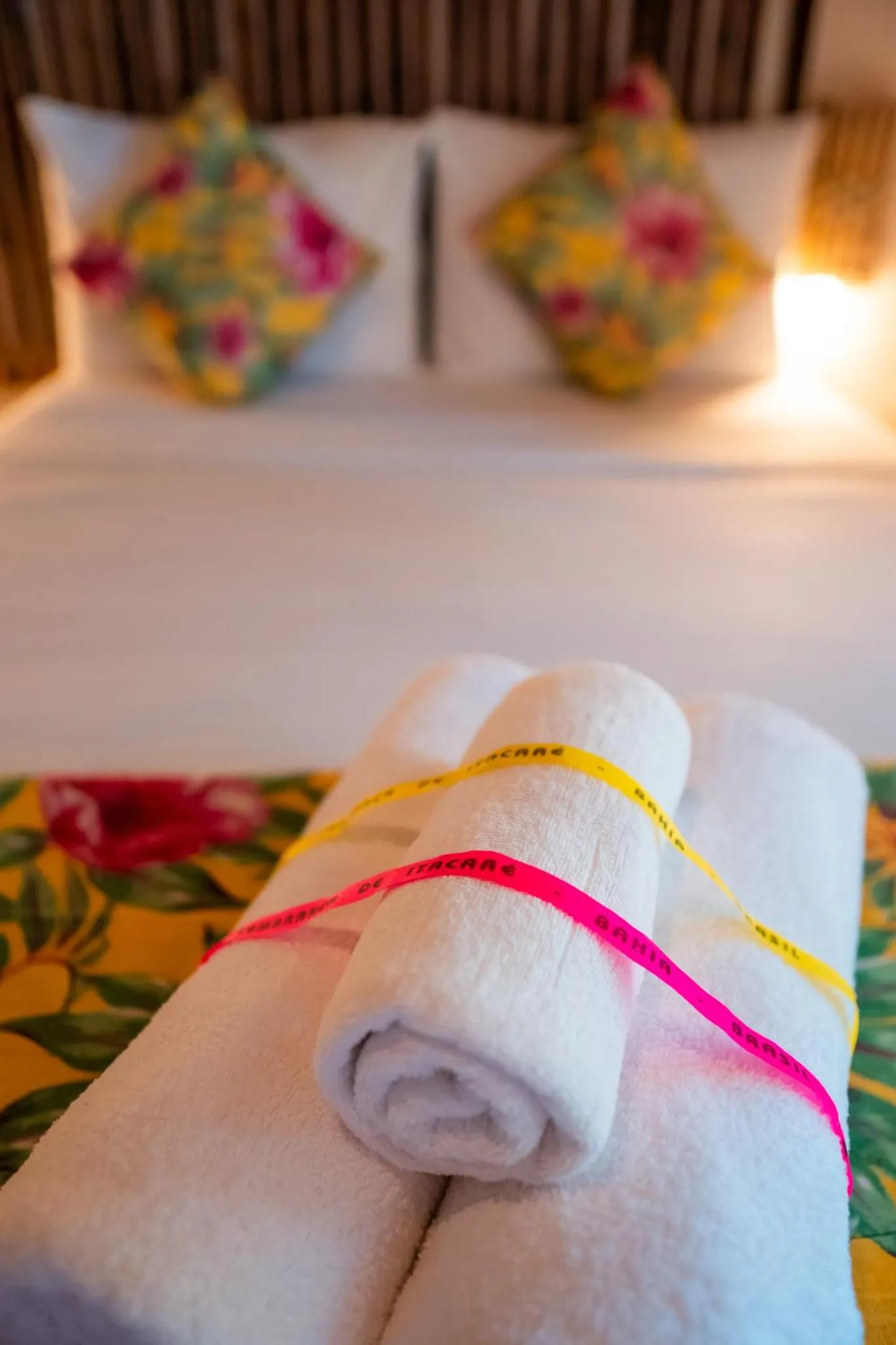 Bed in Pousada Bambu