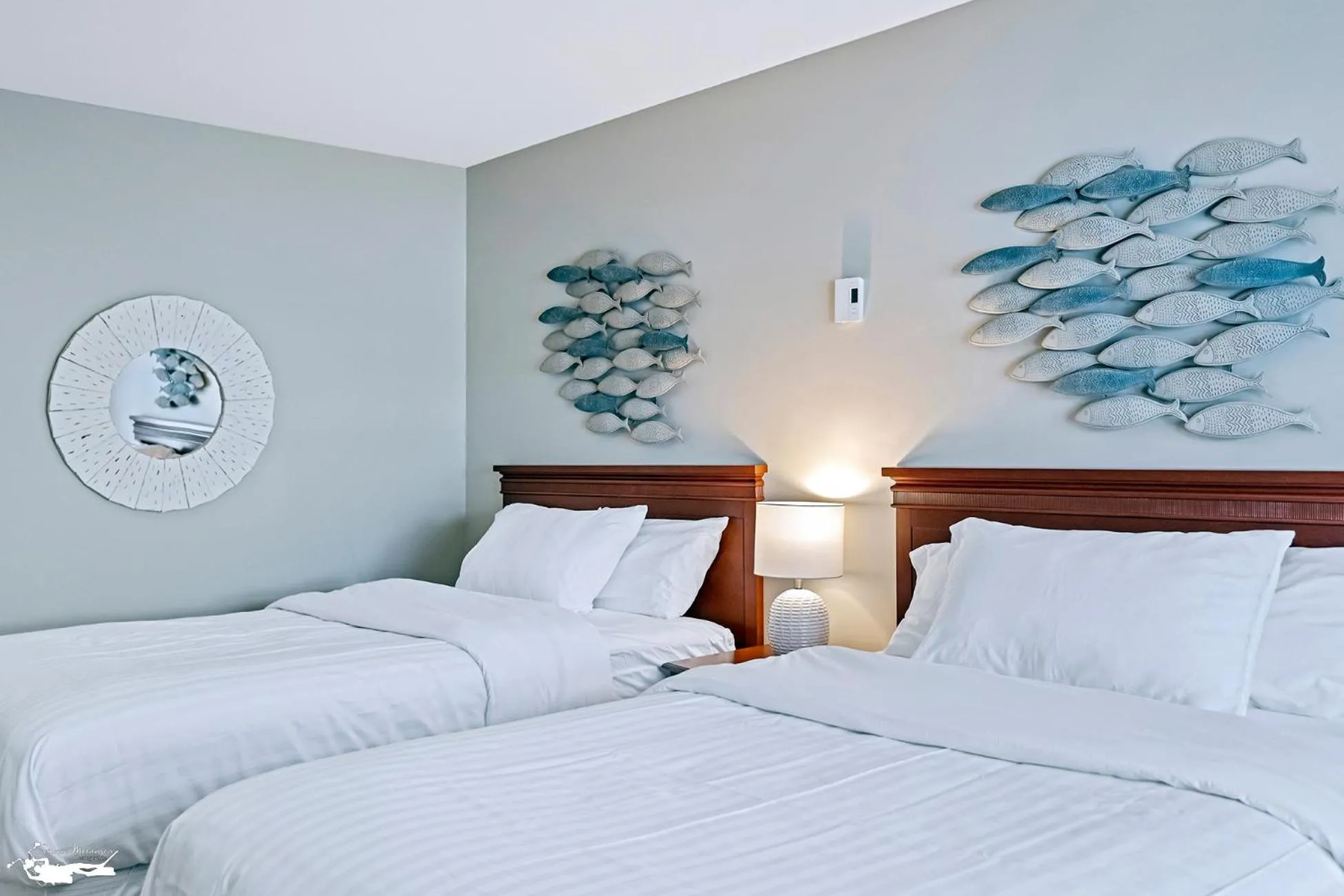 Double Room with Two Double Beds - Sea View in Hotel Motel Manoir de Percé