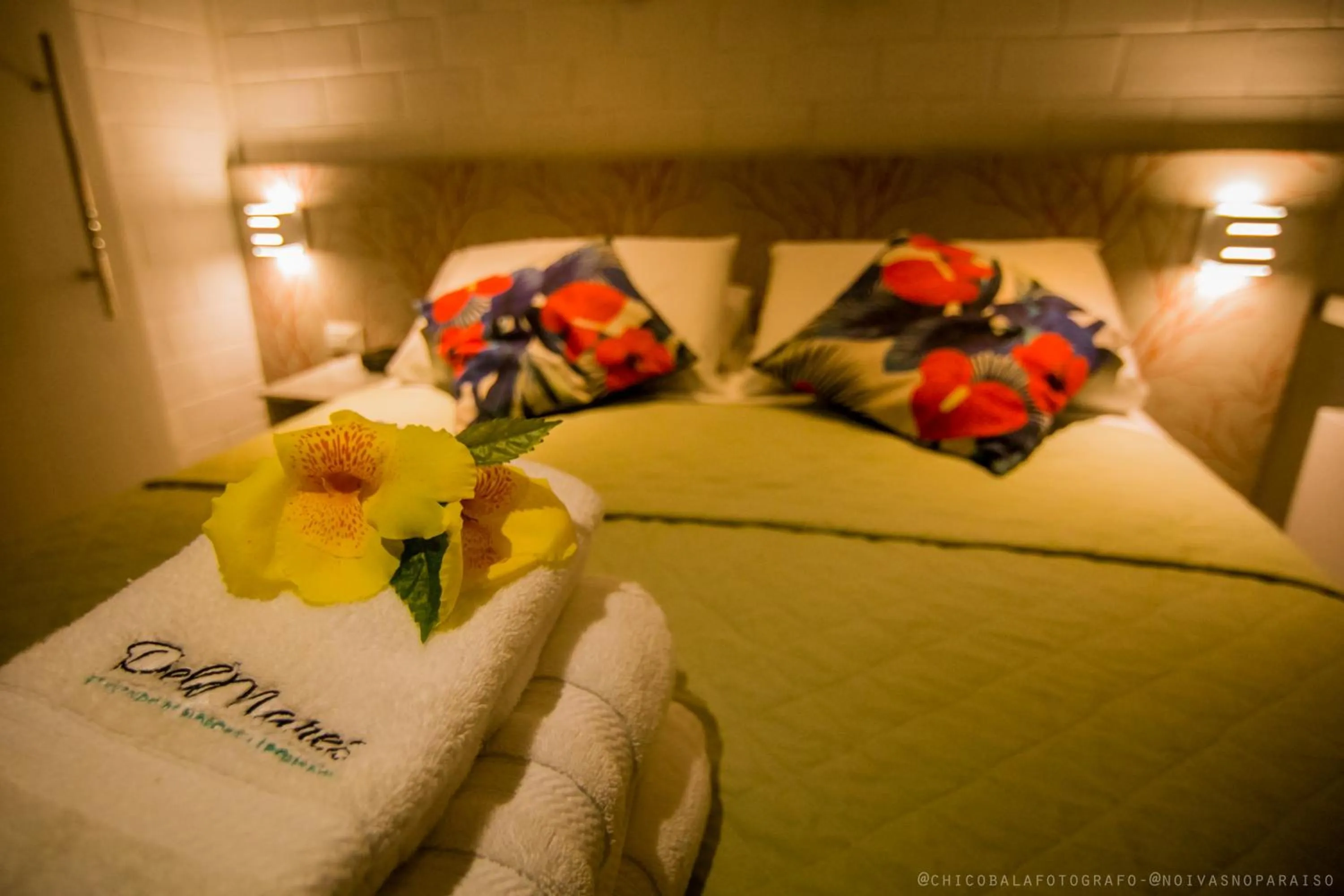 Bed in Pousada Del Mares