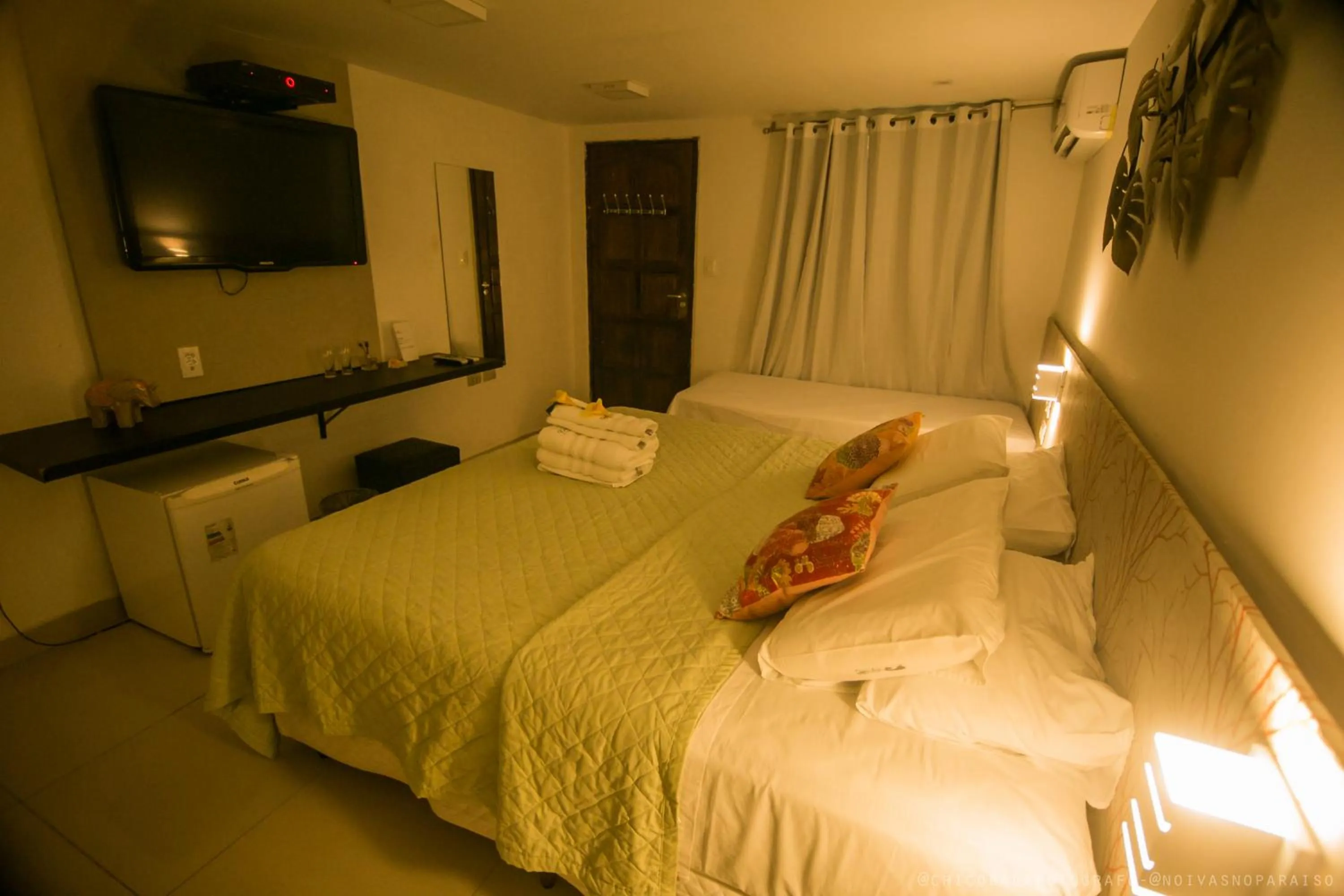 Bed in Pousada Del Mares