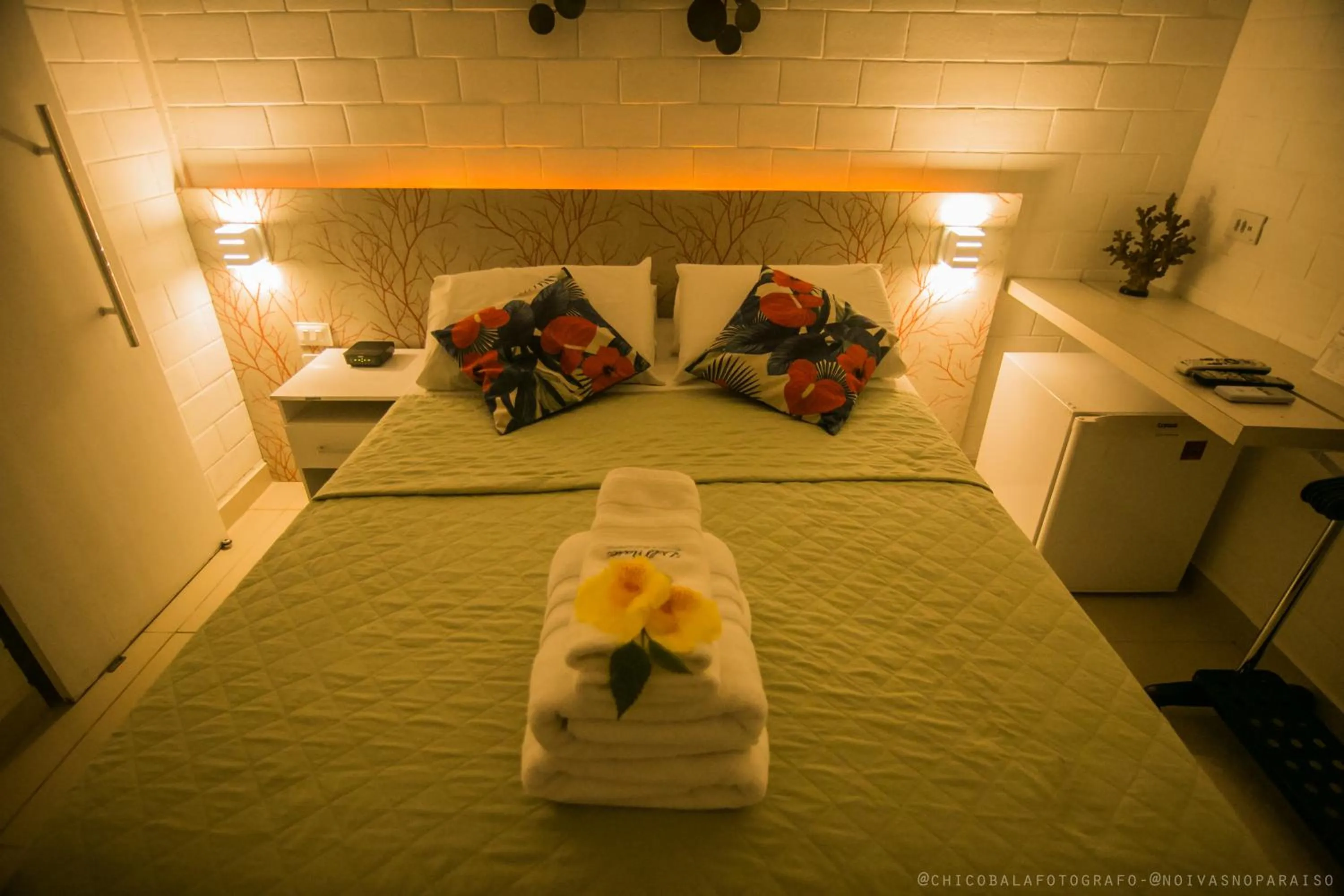 Bed in Pousada Del Mares