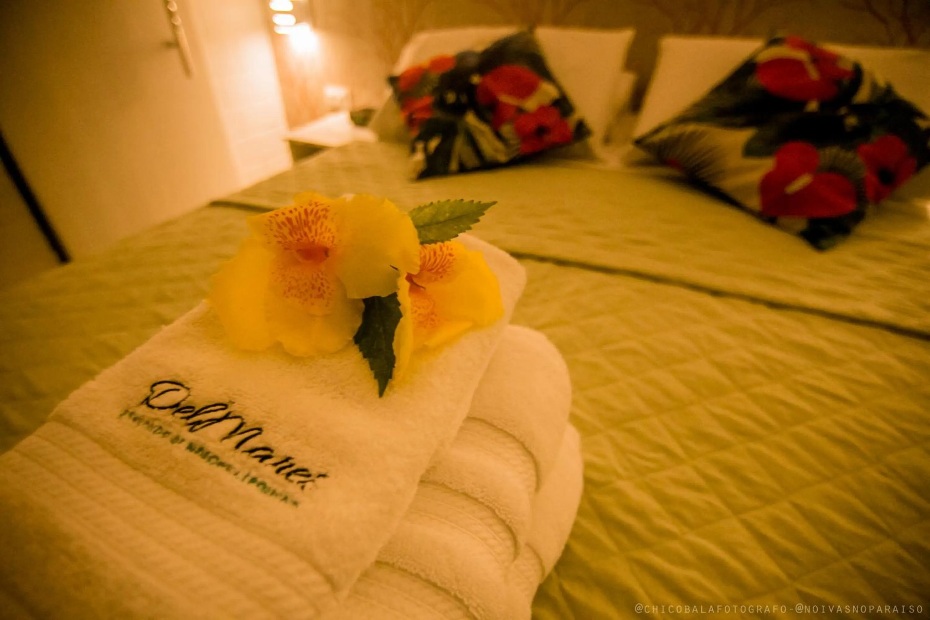 Bed in Pousada Del Mares