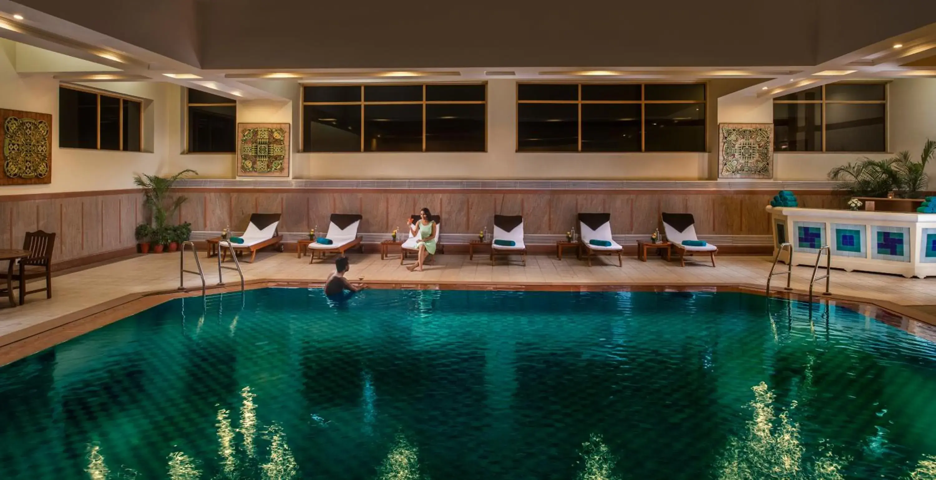 Pool view in Jaypee Residency Manor Pool view in Jaypee Residency Manor