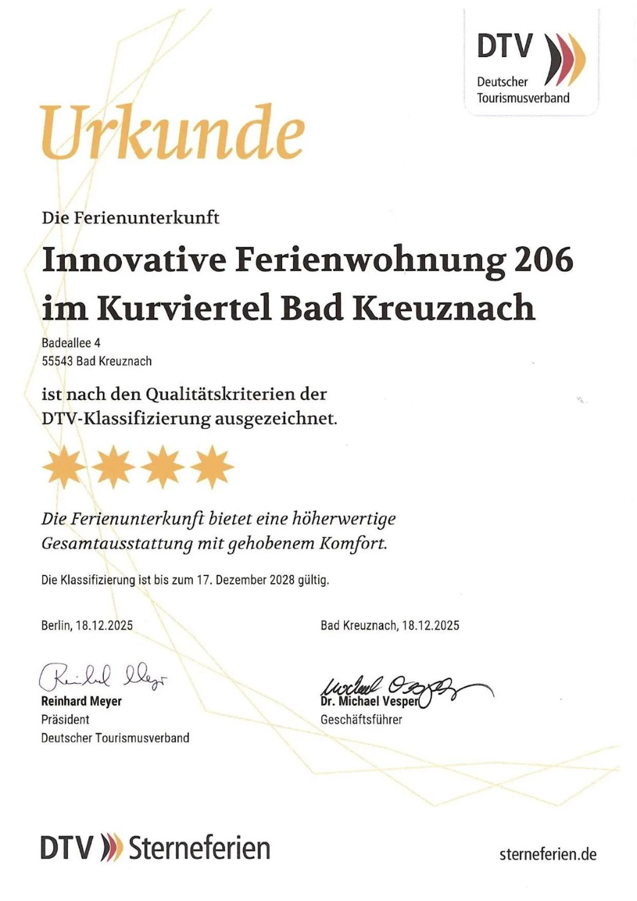 Logo/Certificate/Sign in Innovative 2-Zimmer-Ferienwohnung am Kurpark 206