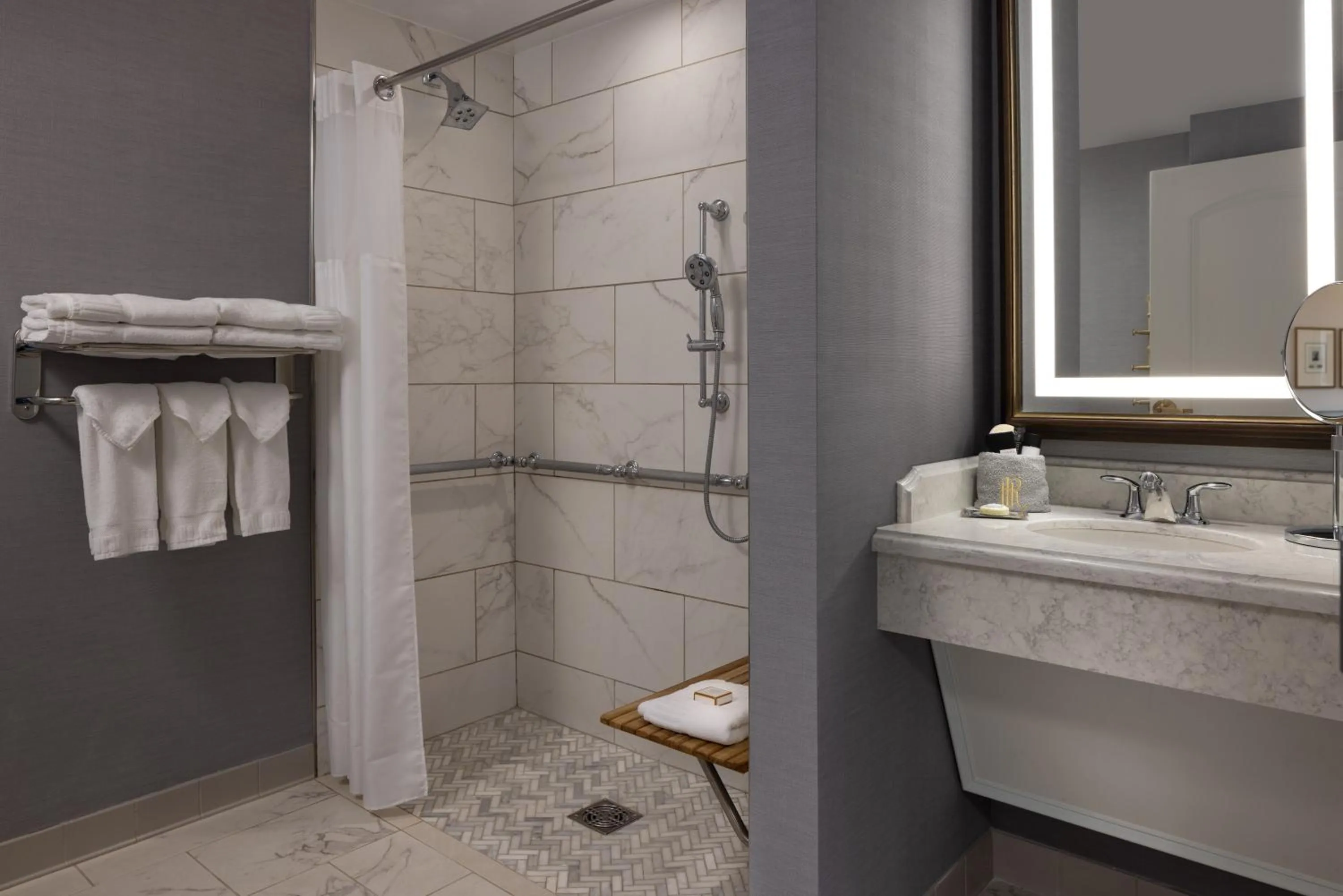 Shower in Hotel Roanoke & Conference Center, Curio Collection by Hilton