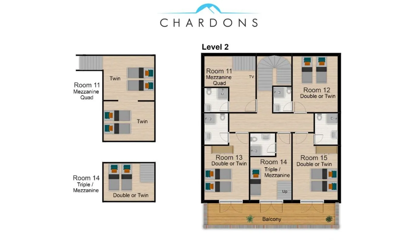 Floor plan in Chalet Coeur des Brévières by Chalet Chardons