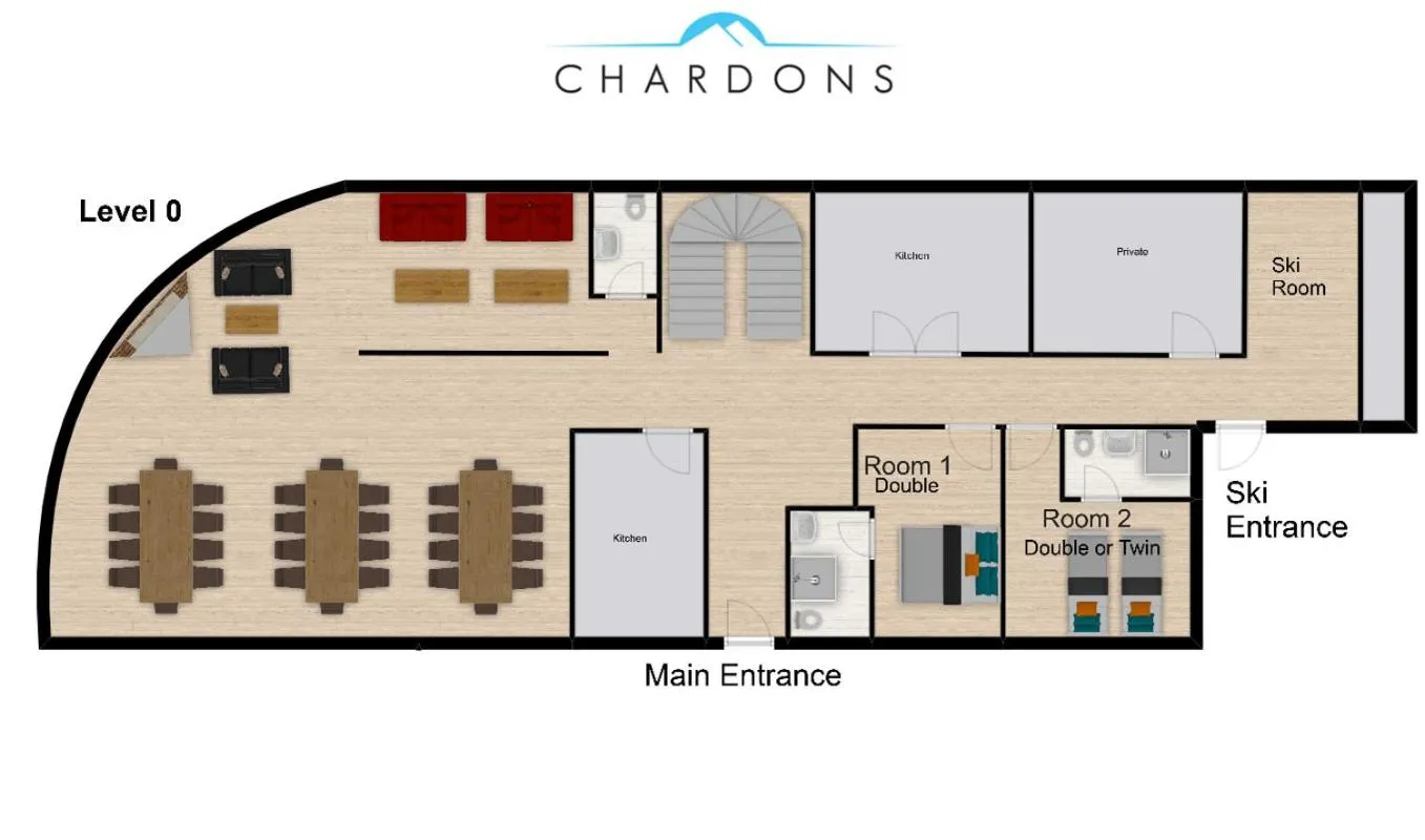 Floor plan in Chalet Coeur des Brévières by Chalet Chardons
