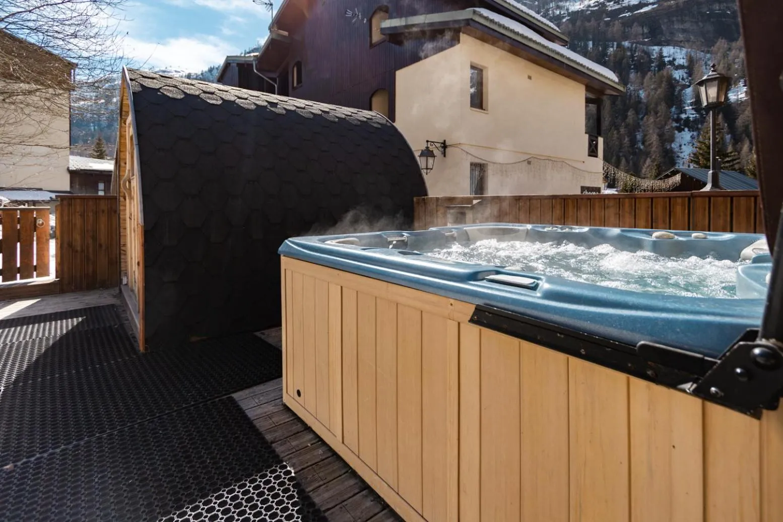 Hot Tub in Chalet Coeur des Brévières by Chalet Chardons