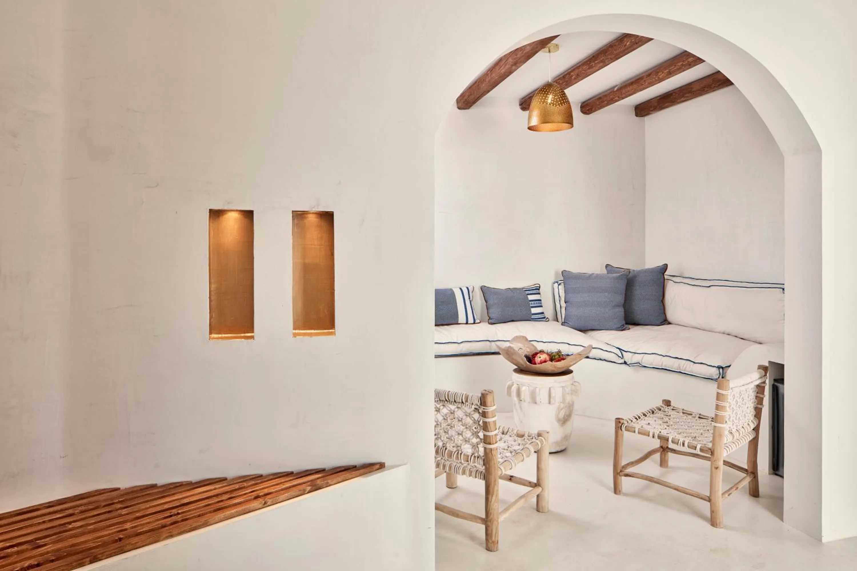 Seating area in Parian Boutique Hotel