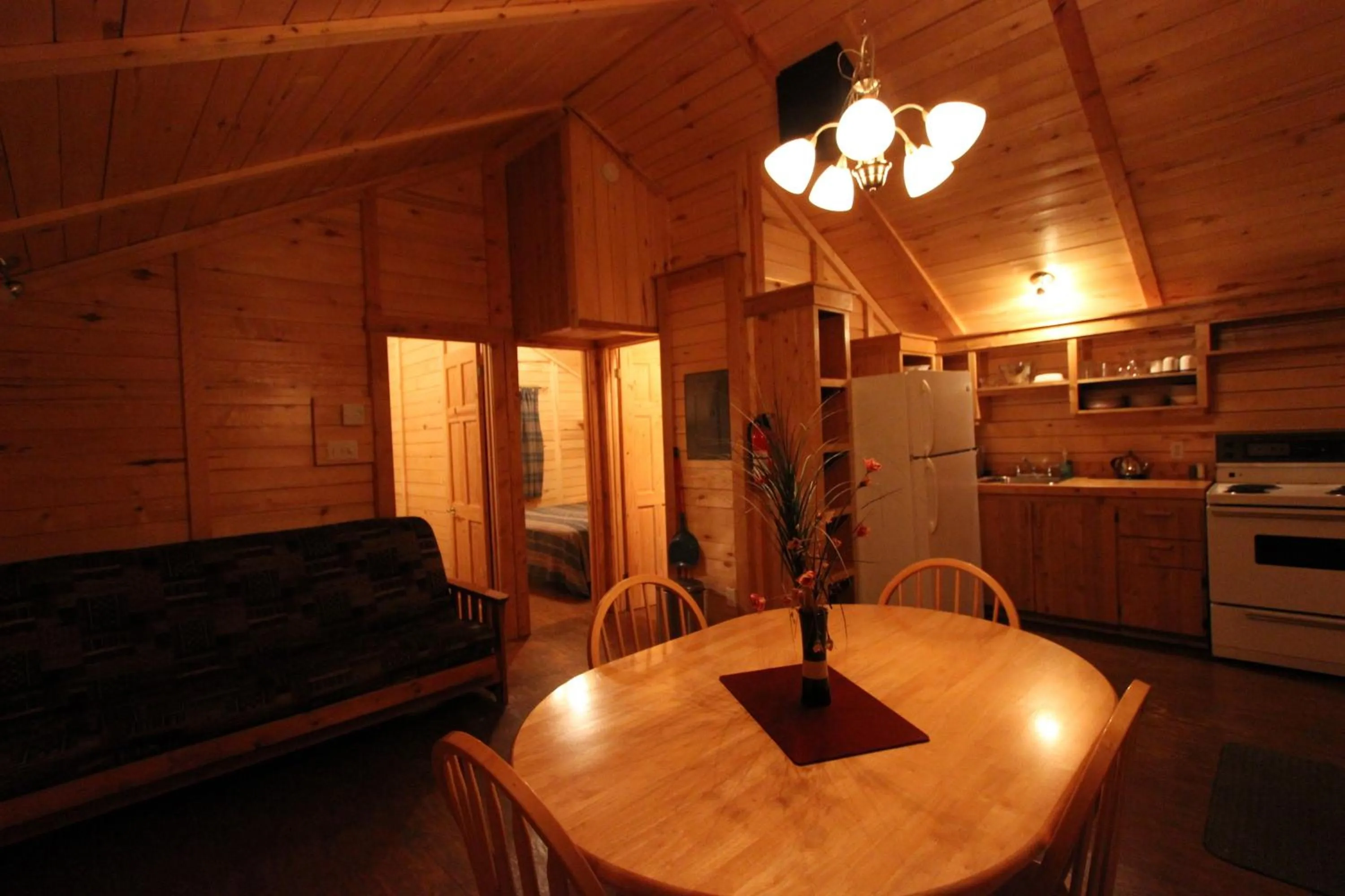 Kitchen or kitchenette in Chalets Nature Océan
