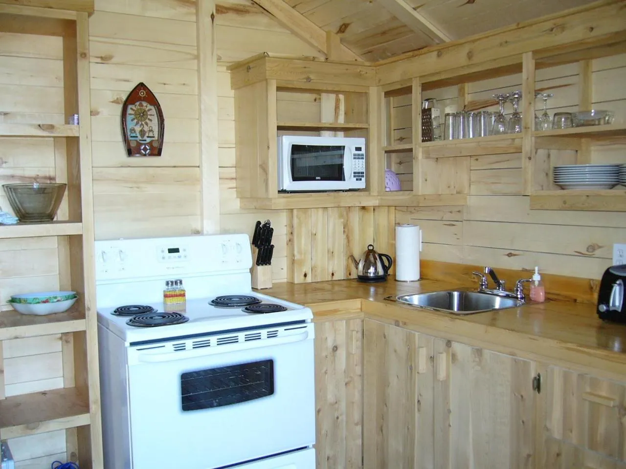 Kitchen or kitchenette in Chalets Nature Océan