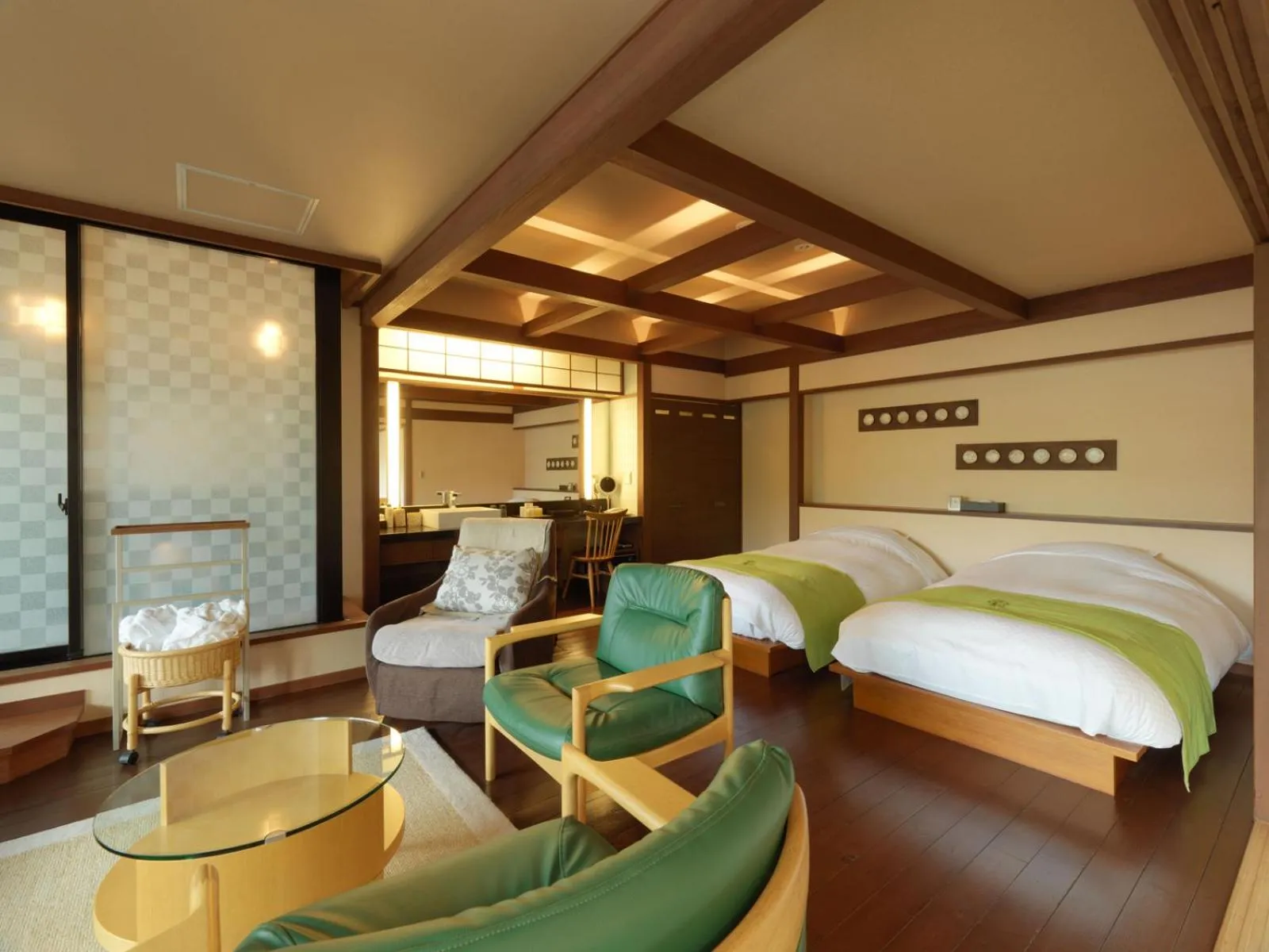 Photo of the whole room, Bed in Akan Tsuruga Besso Hinanoza