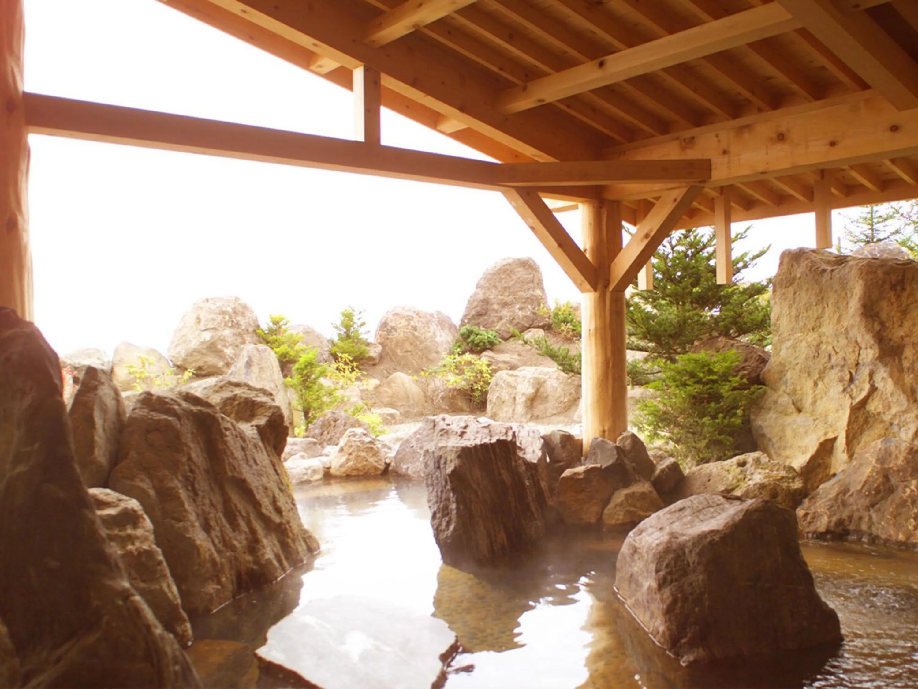 Hot Spring Bath in Lake Saroma Tsuruga Resort