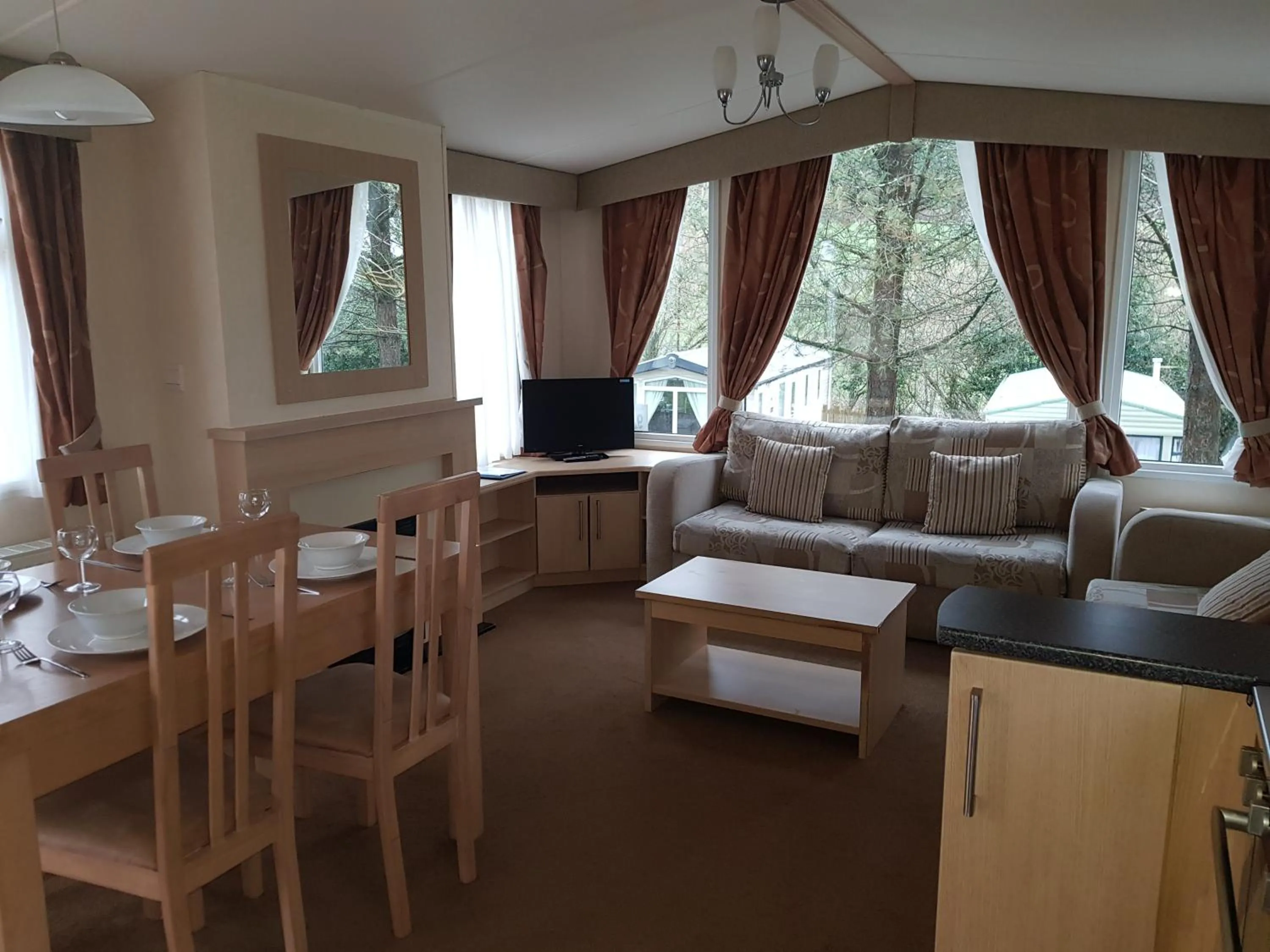 Living room in Sunnyglen Holiday Park