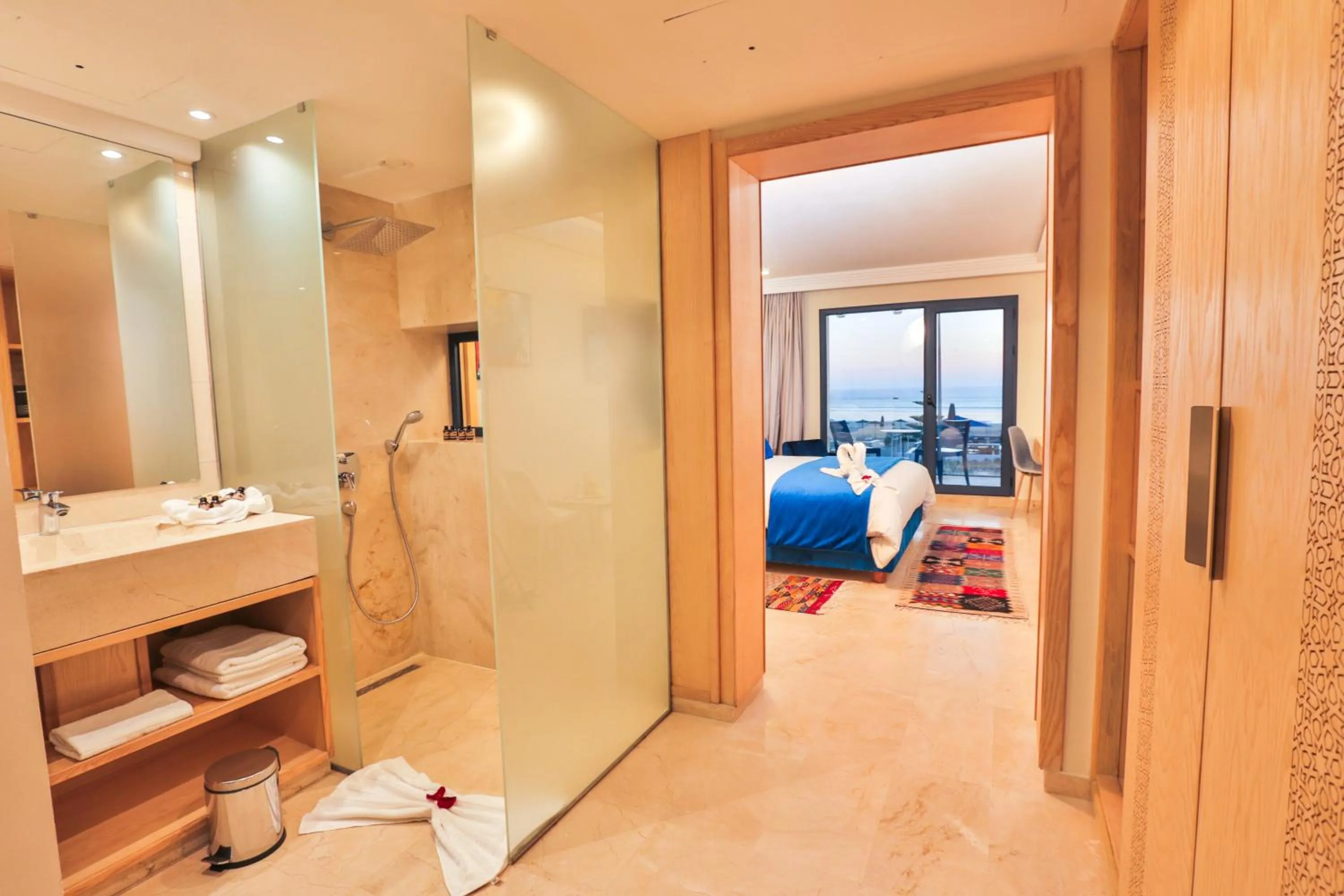 Bed in Hotel Cote ocean Mogador