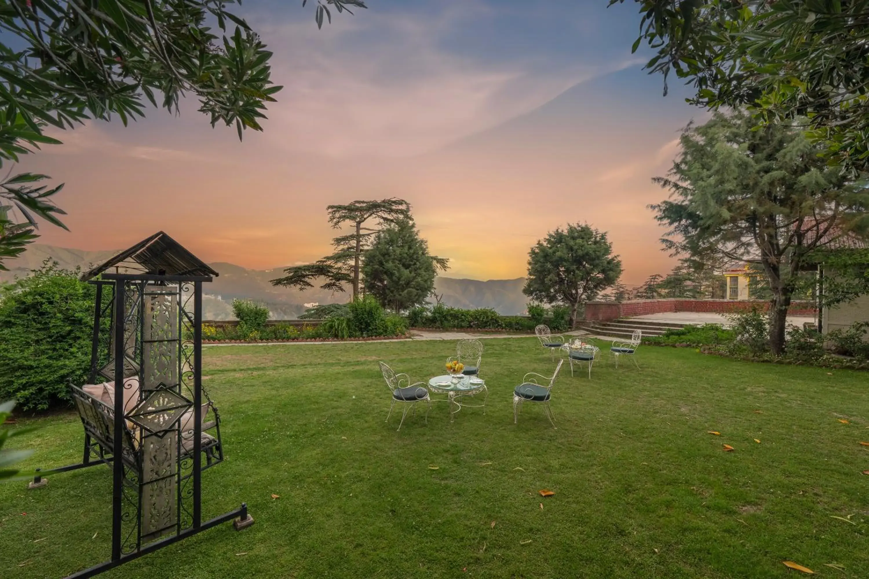 Garden view in Springfields - A Heritage Palace Since 1902 Garden view in Springfields - A Heritage Palace Since 1902