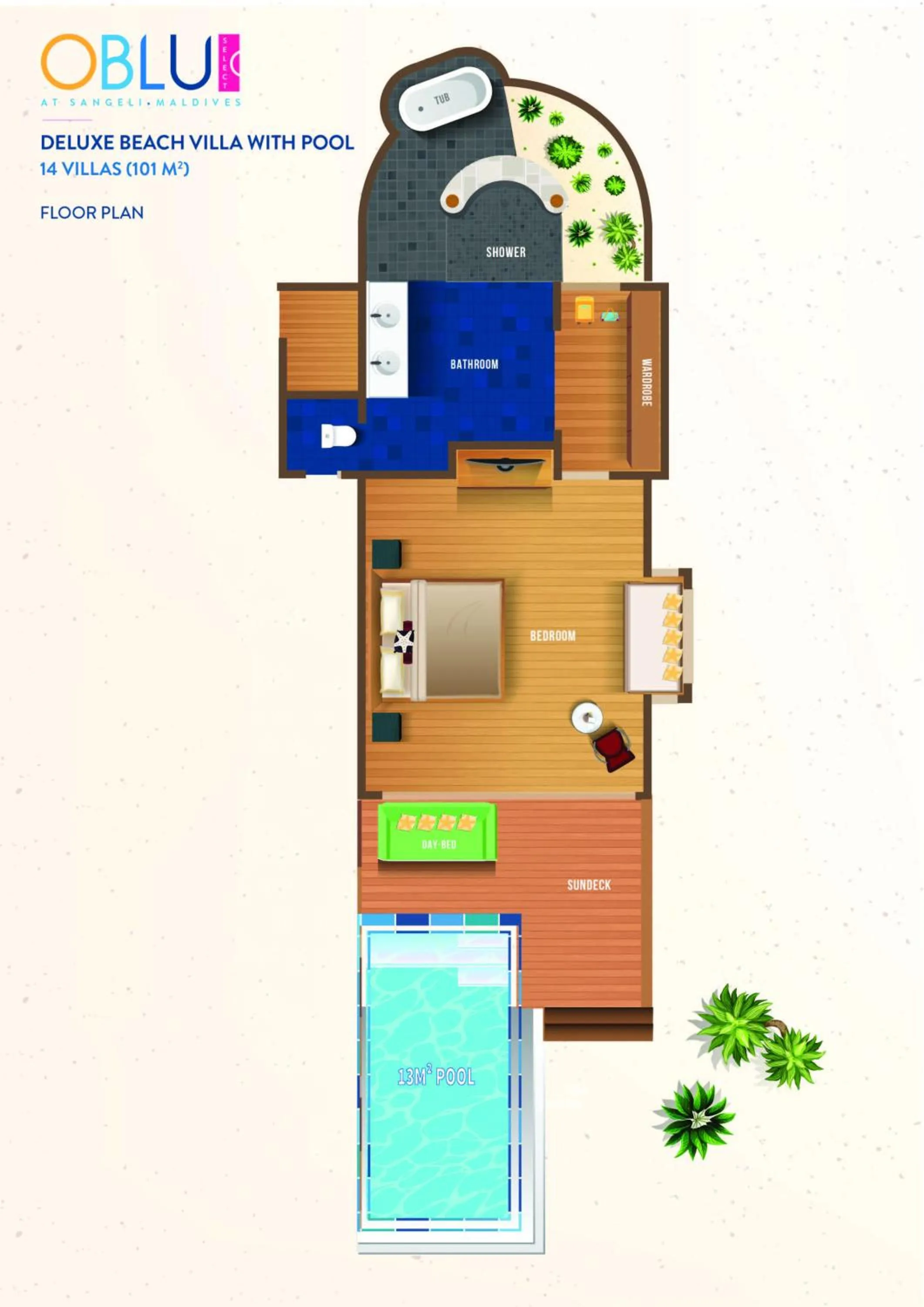 Floor plan in OBLU SELECT Sangeli - Premium All Inclusive with Free Transfers