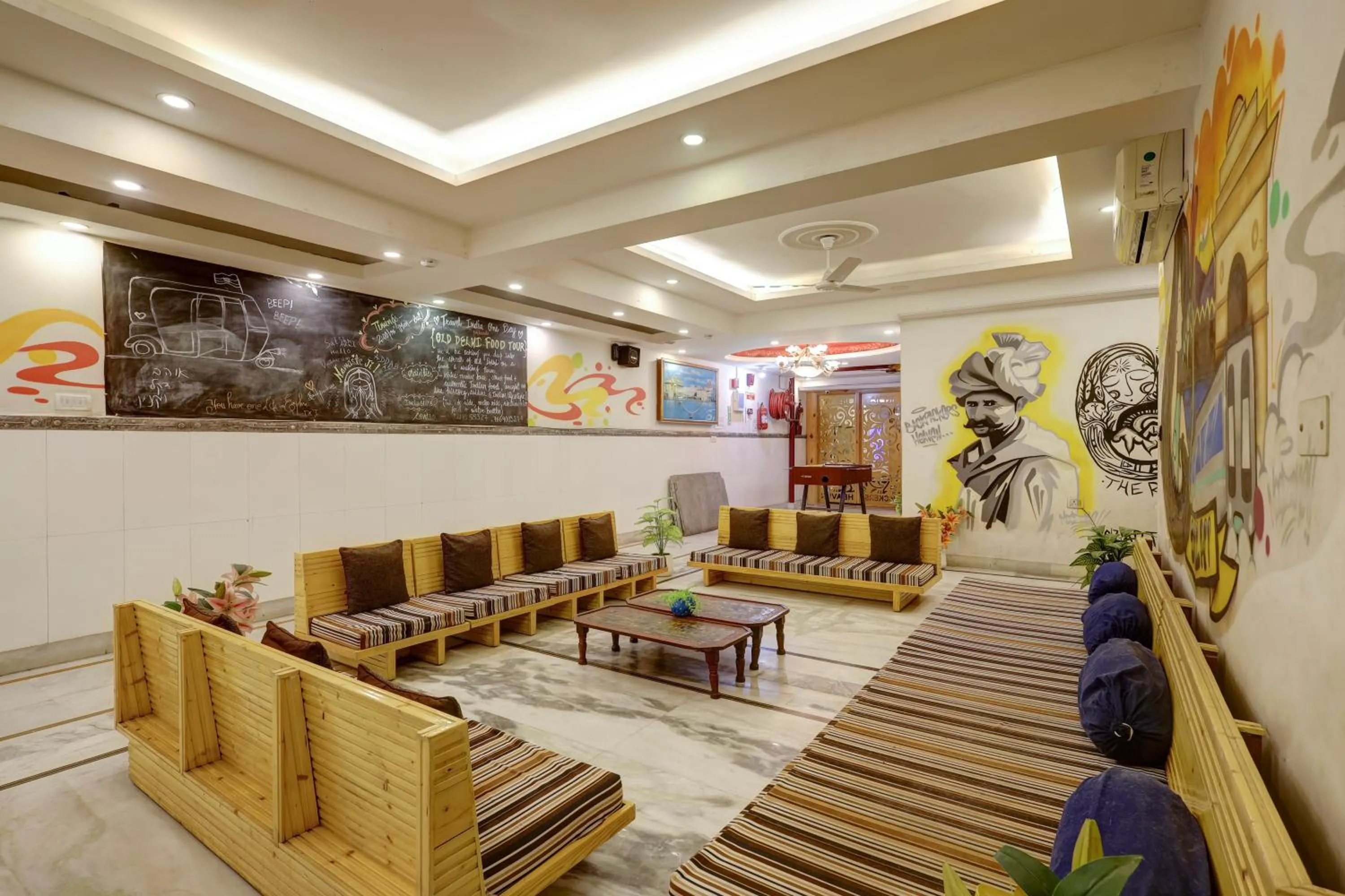 Seating area in Hindustan By Backpackers Heaven - Traveller's Choice Award 2025 Best of Best Winning Hotel