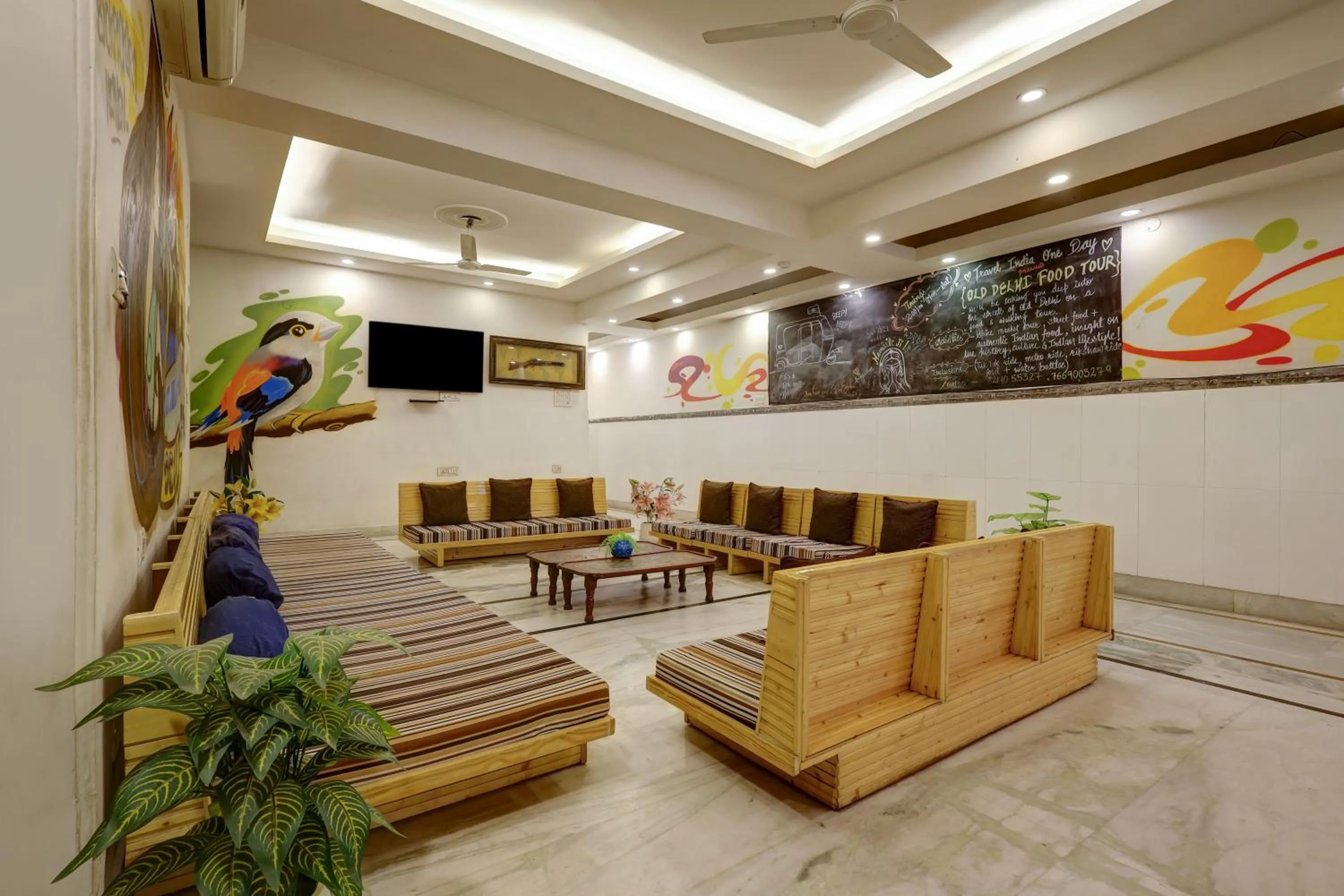 Seating area in Hindustan By Backpackers Heaven - Traveller's Choice Award 2025 Best of Best Winning Hotel