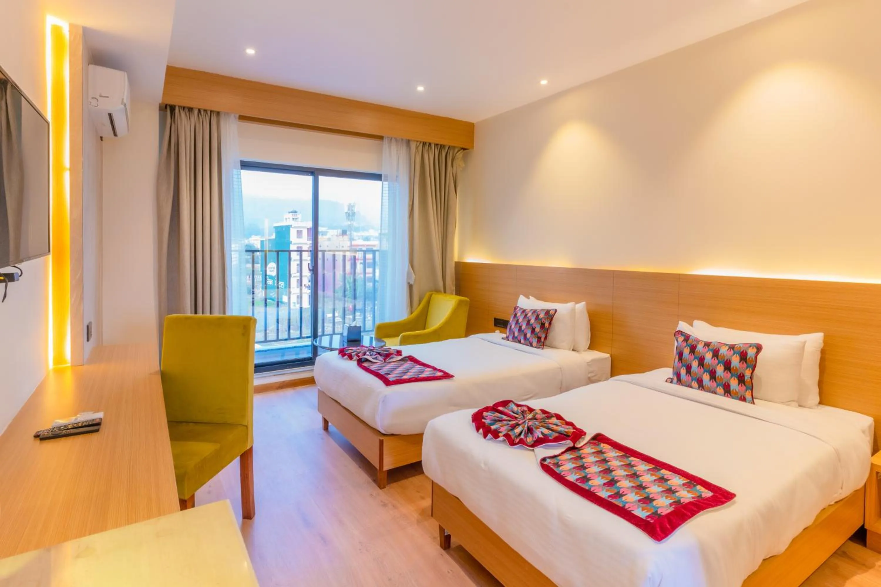 Bed in Siddhartha Sunny Resort, Surkhet