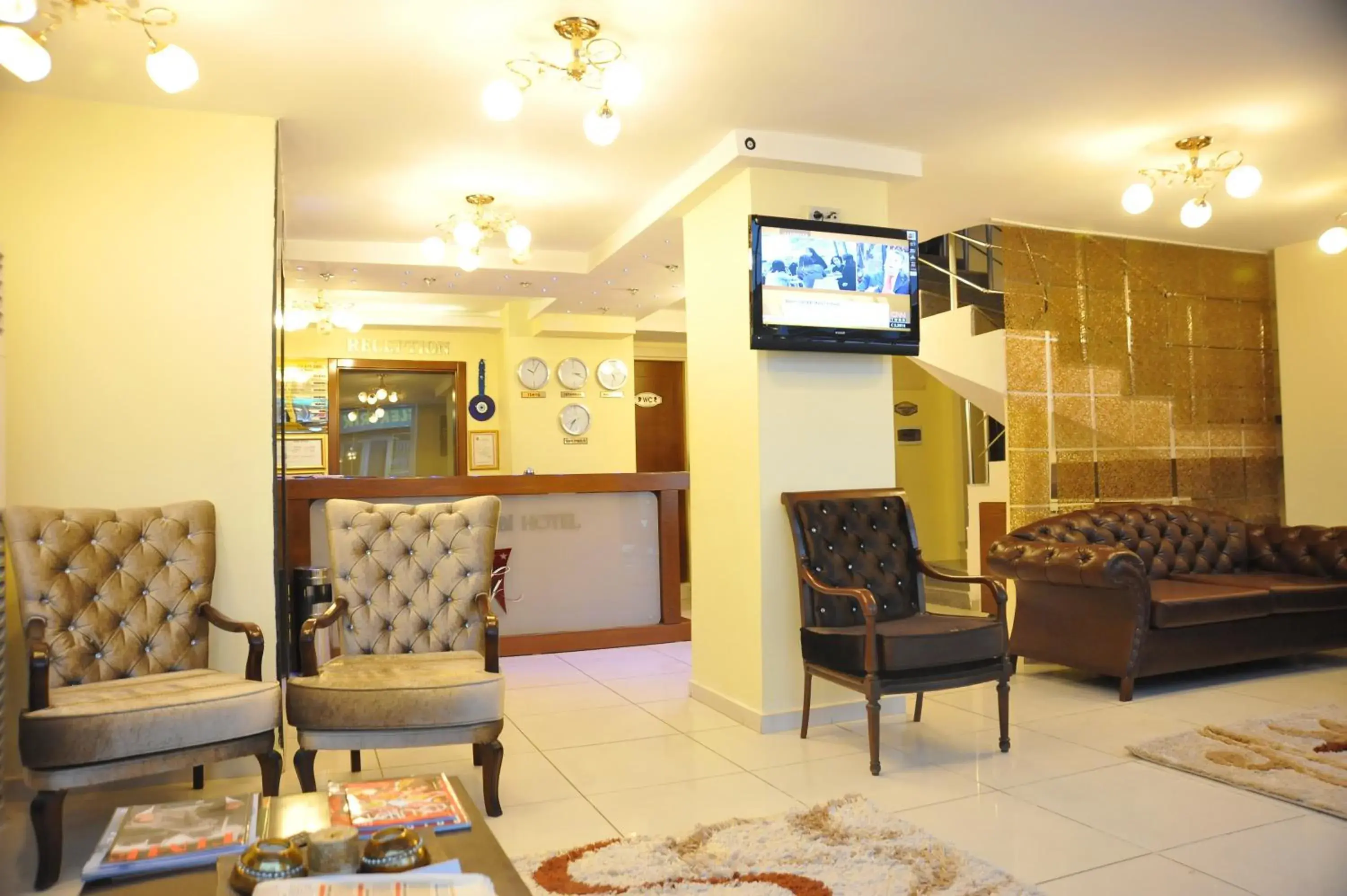 Lobby or reception in Gloria Tibi Hotel Lobby or reception in Gloria Tibi Hotel