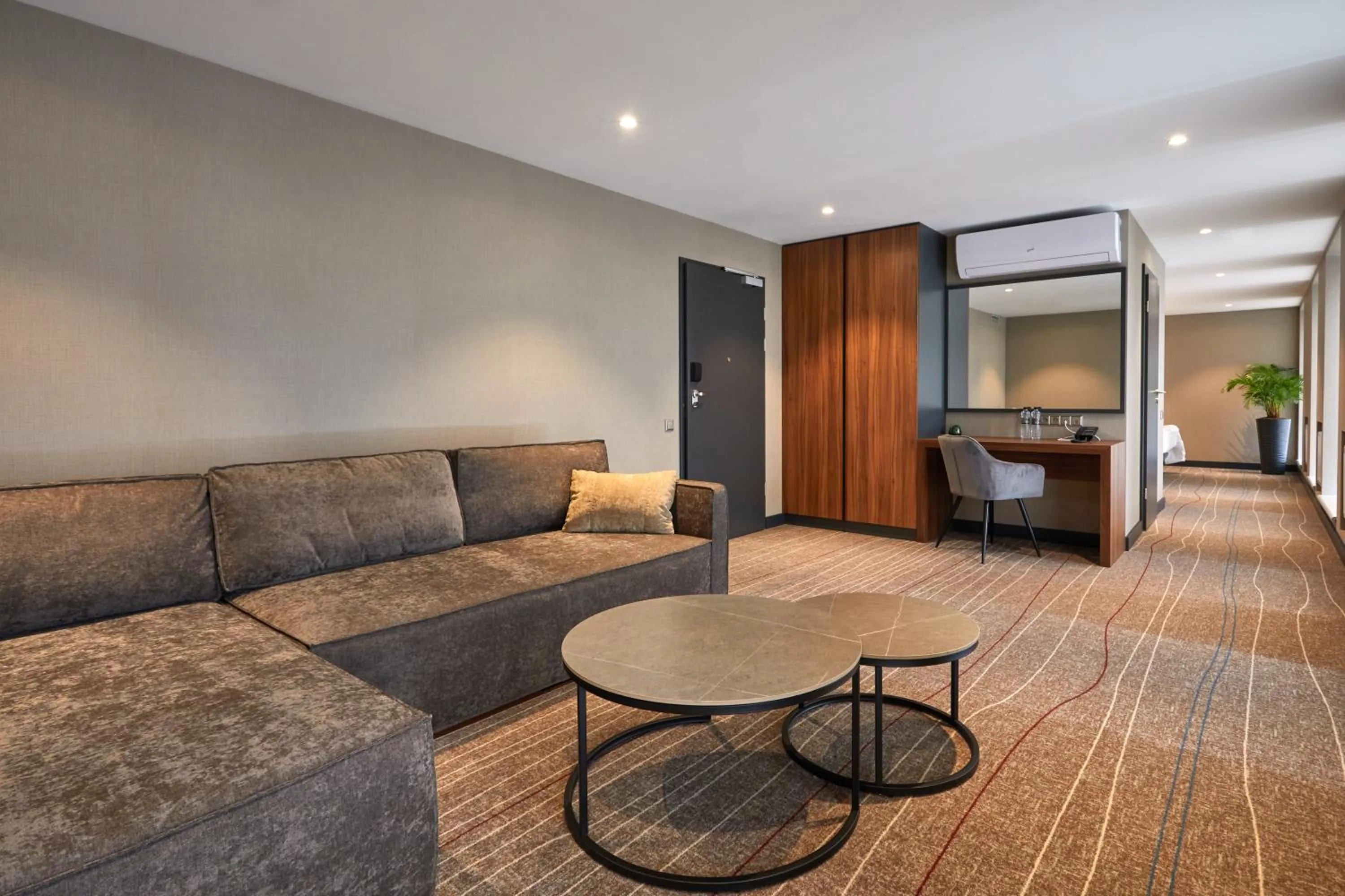 Living room in Sky Loft Hotel Kyiv by Rixwell International