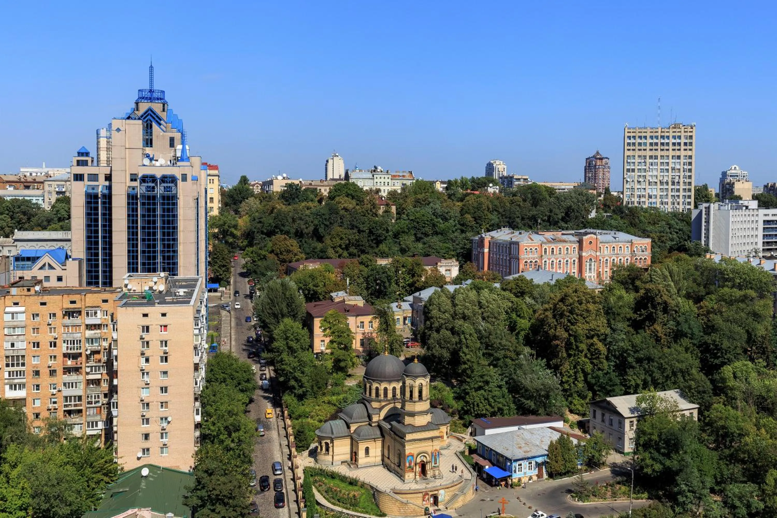 City view in Sky Loft Hotel Kyiv by Rixwell International