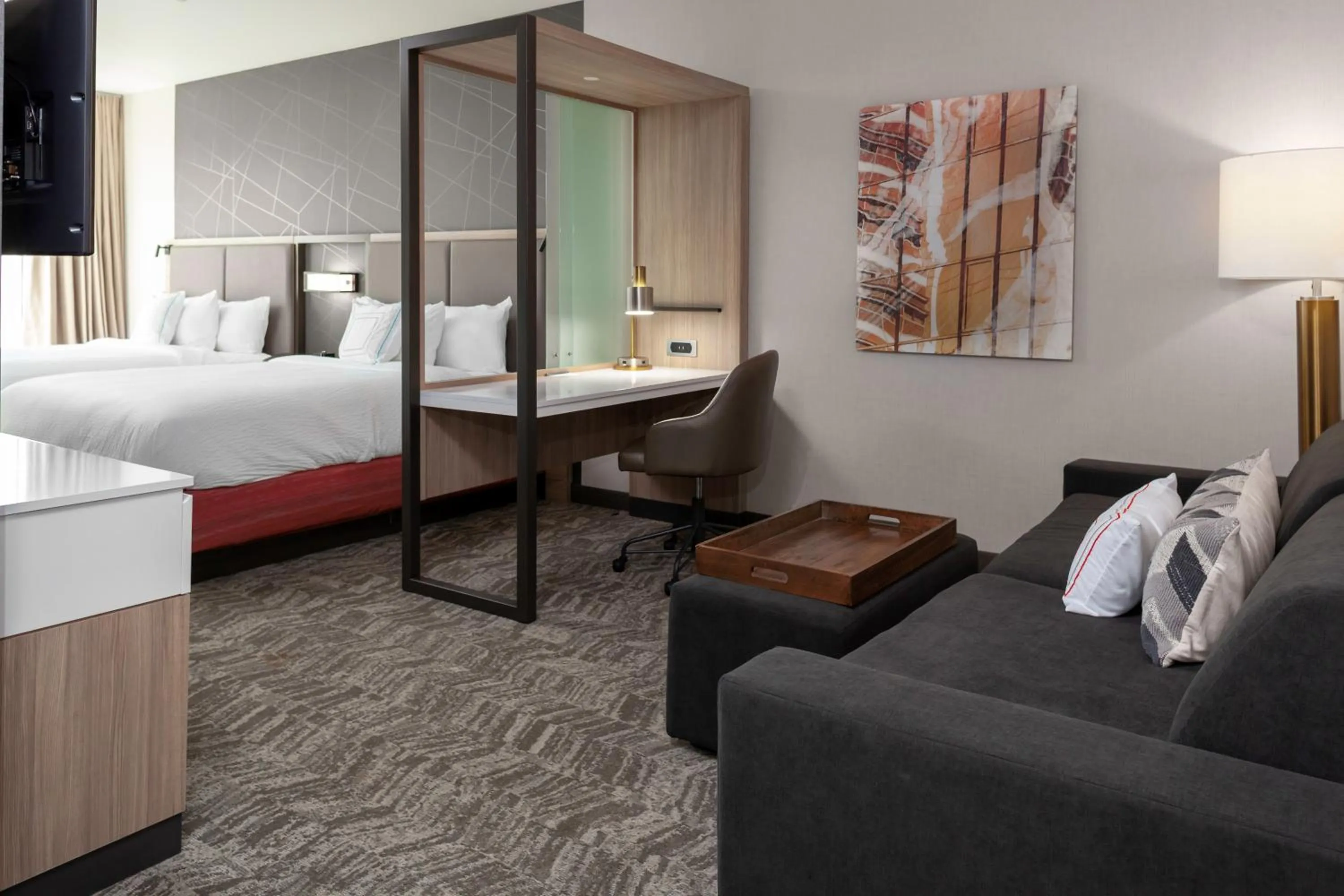 Living room, Bed in SpringHill Suites by Marriott Denver Tech Center