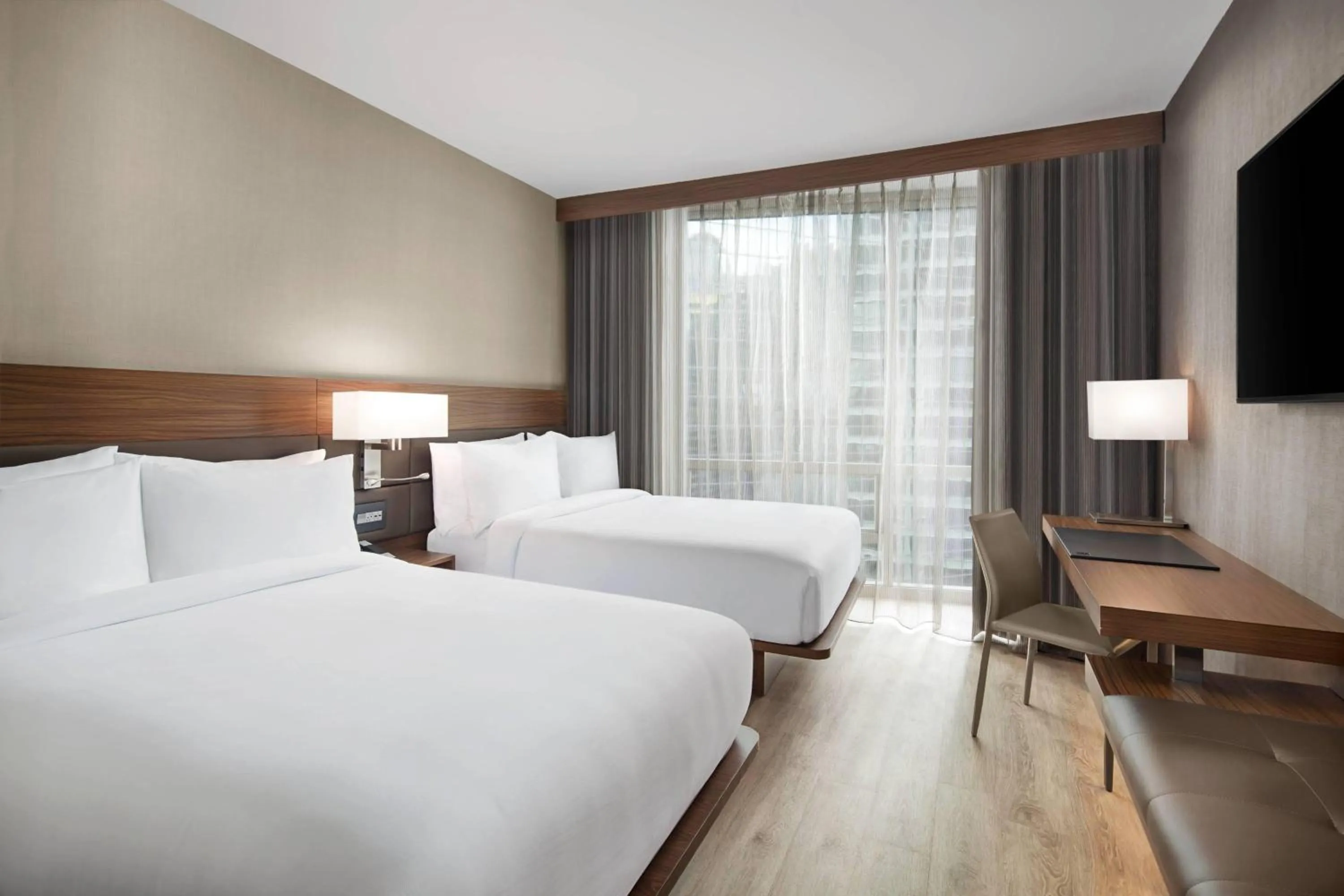 Photo of the whole room, Bed in AC Hotel by Marriott New York Downtown