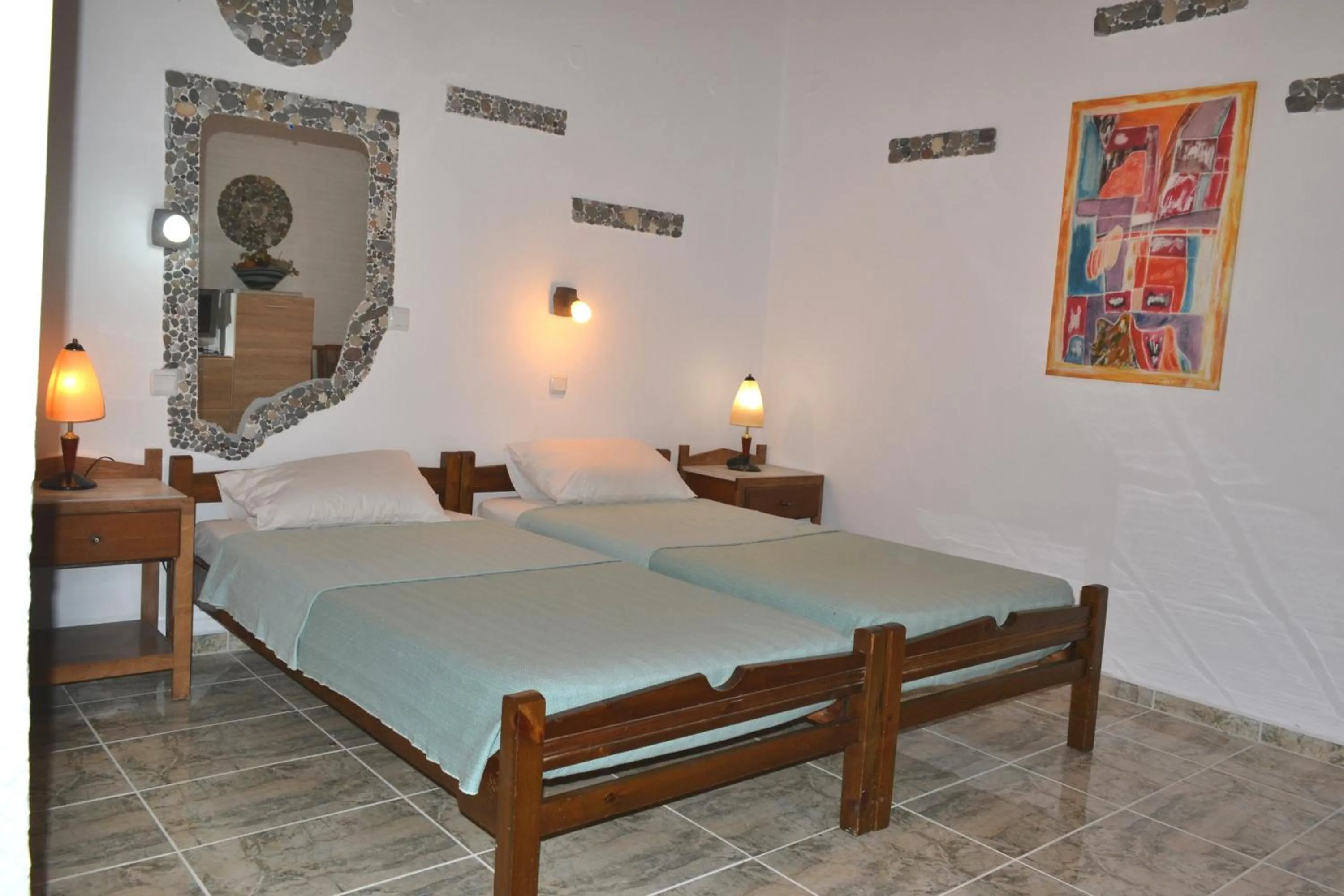 Bedroom, Bed in Beach Studio next to the center