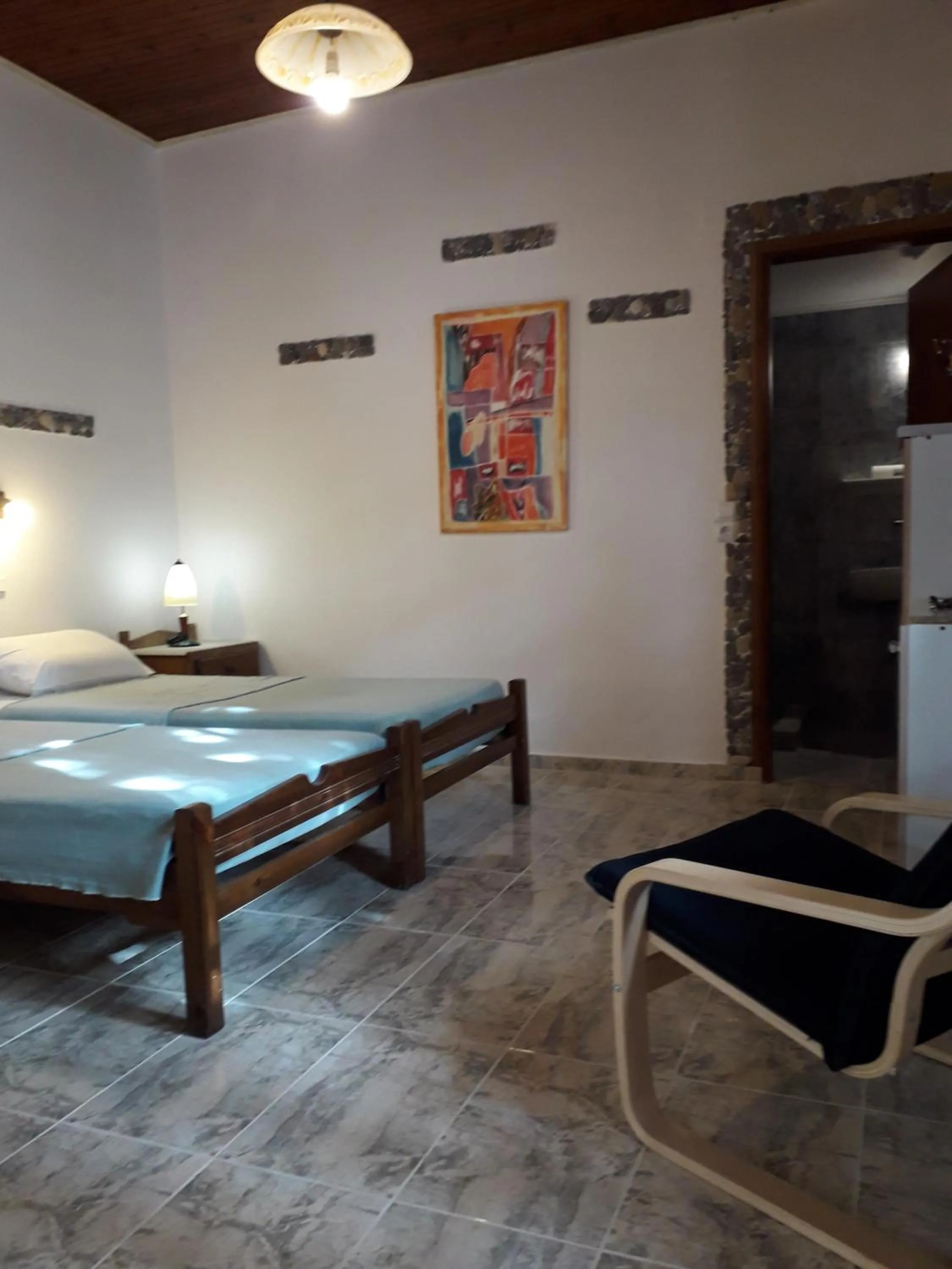 Bedroom, Bed in Beach Studio next to the center