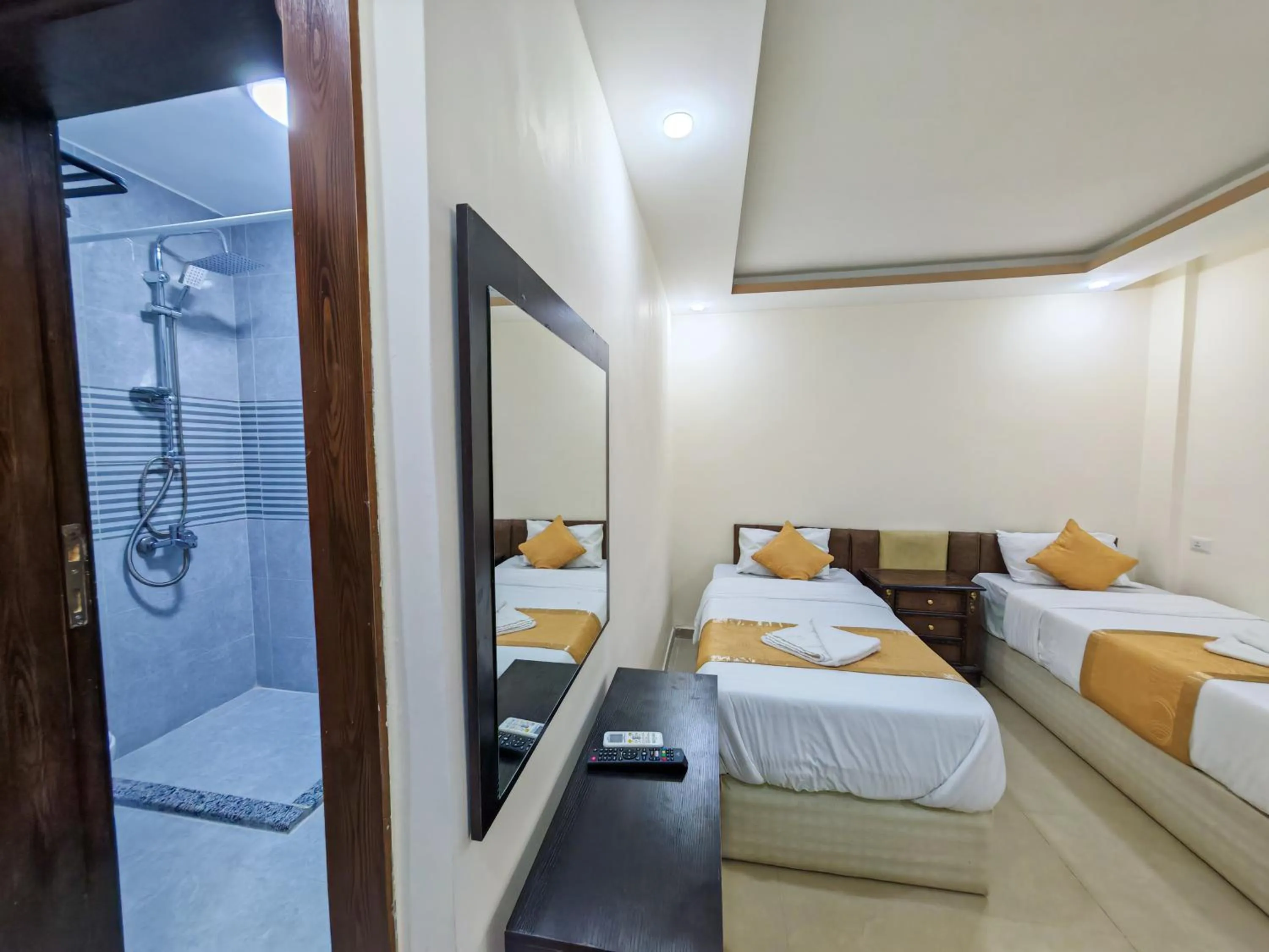 Bed in Petra Gate Hotel