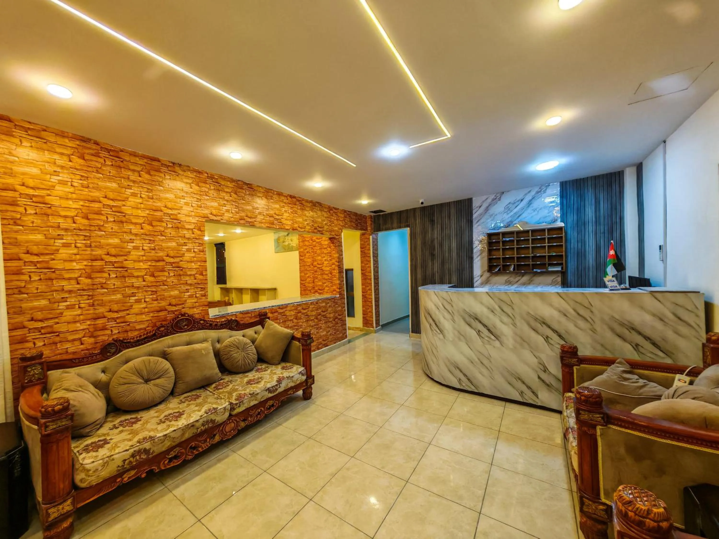 Seating area in Petra Gate Hotel