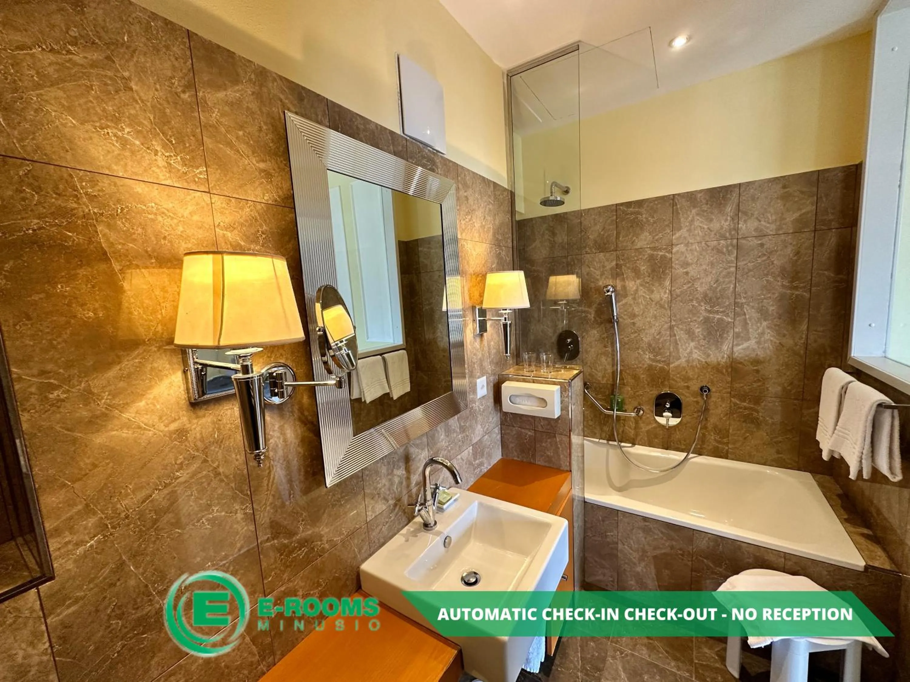 Bathroom in E-Rooms Minusio