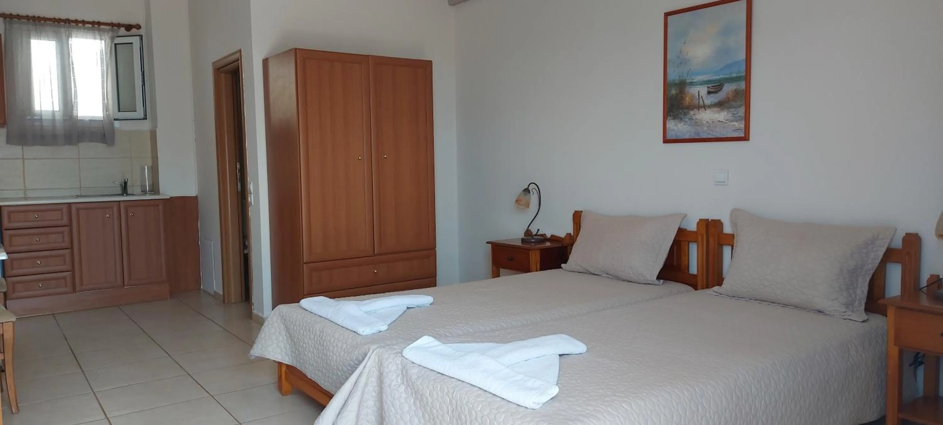 Bedroom, Bed in Pelagia Beach Studios