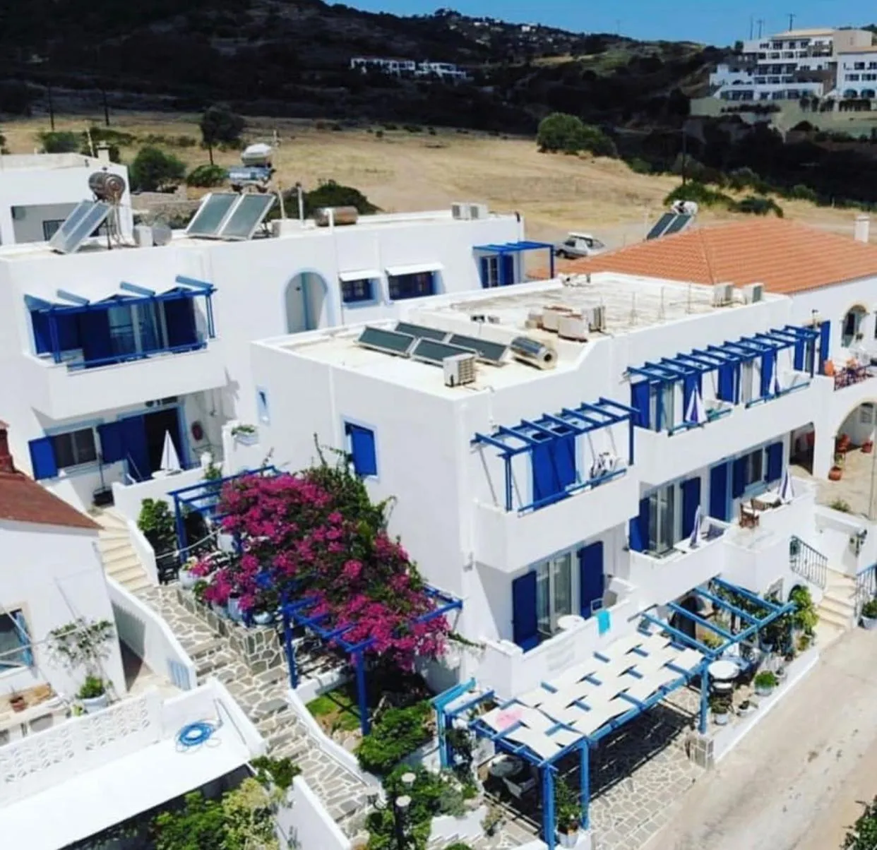 Bird's eye view in Pelagia Beach Studios